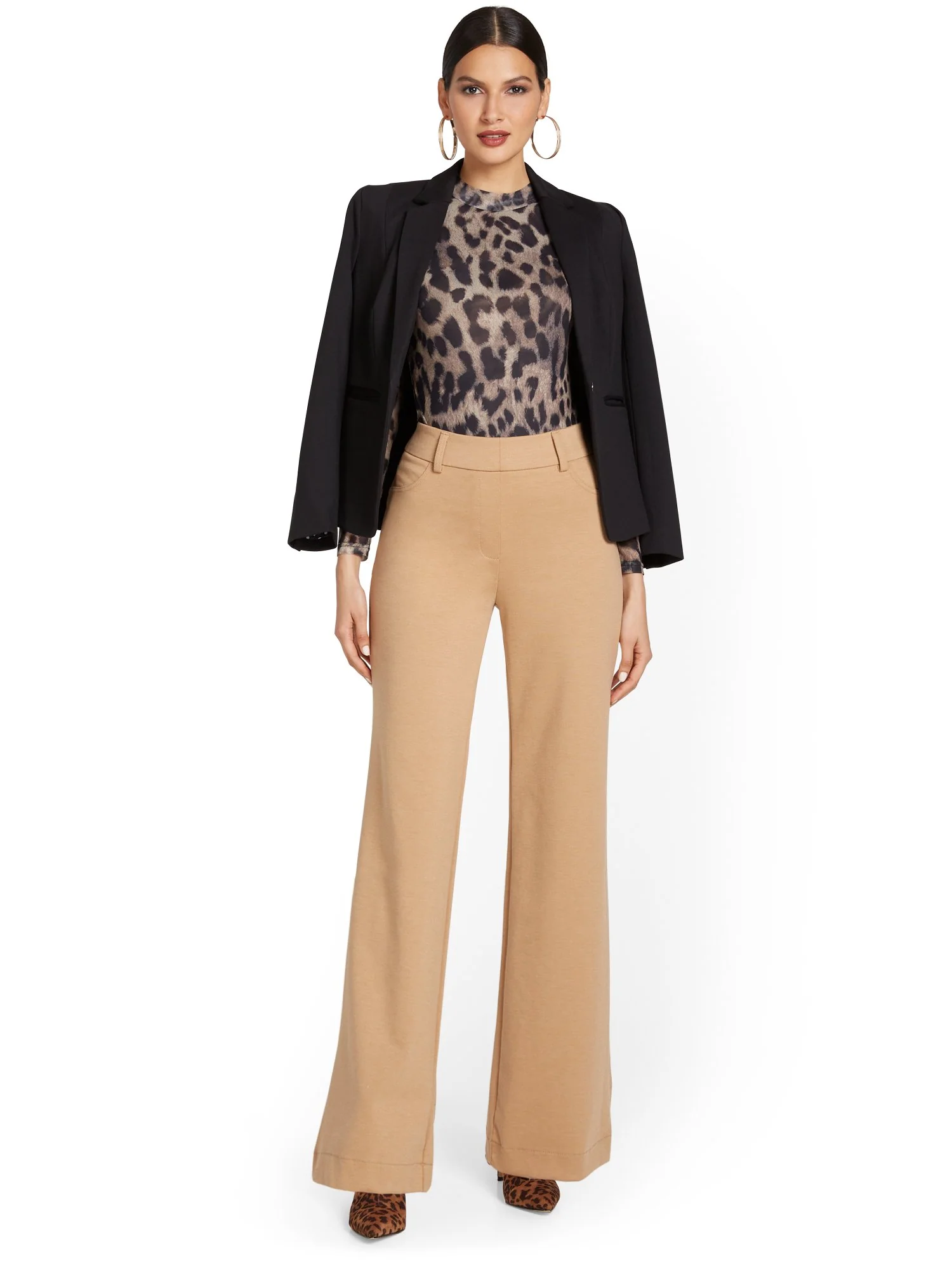 Pull-On Wide-Leg Ponte Pant - Superflex - Image 8