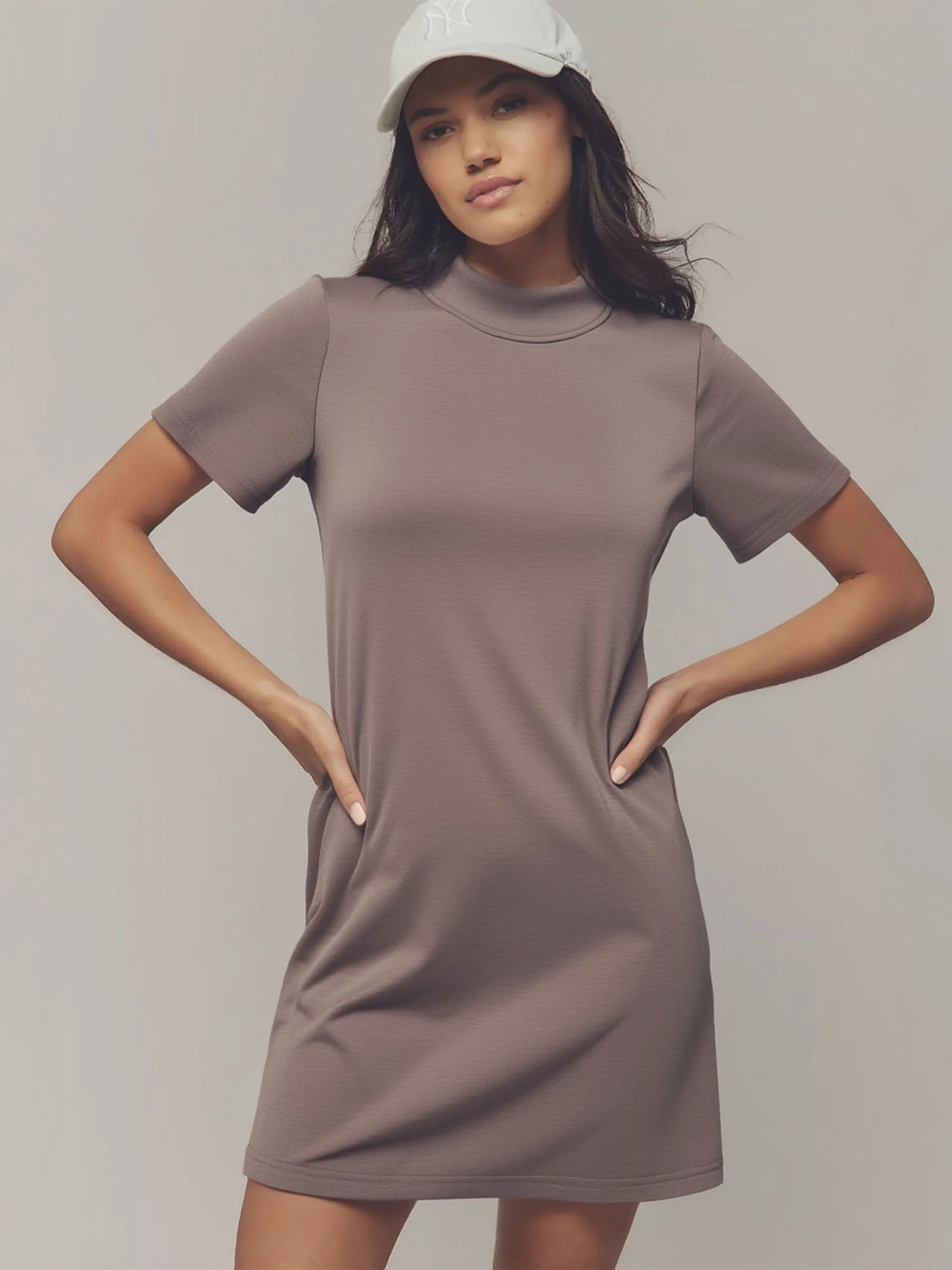 Scuba Mock Neck Mini Dress - Image 13