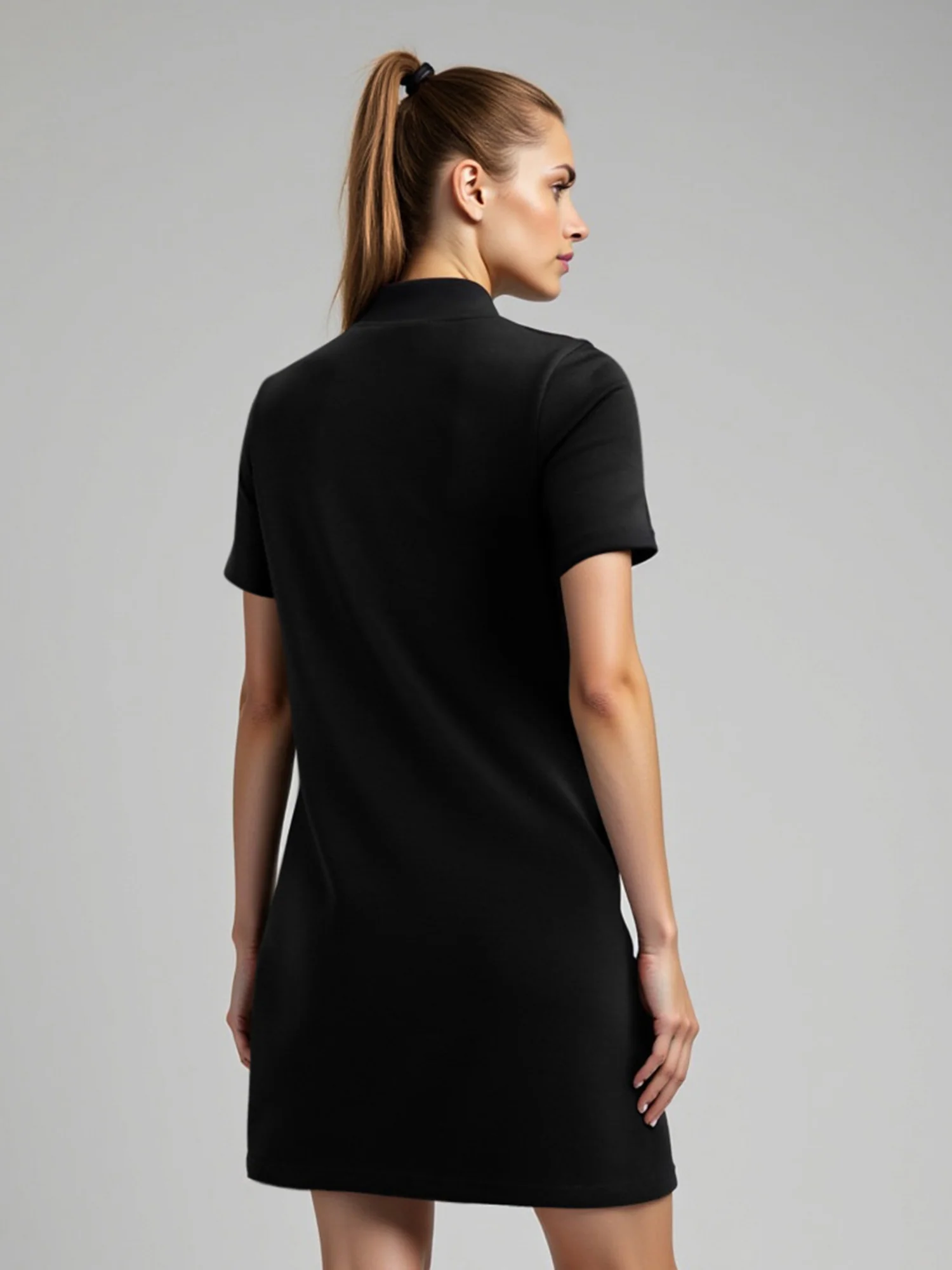 Scuba Mock Neck Mini Dress - Image 4