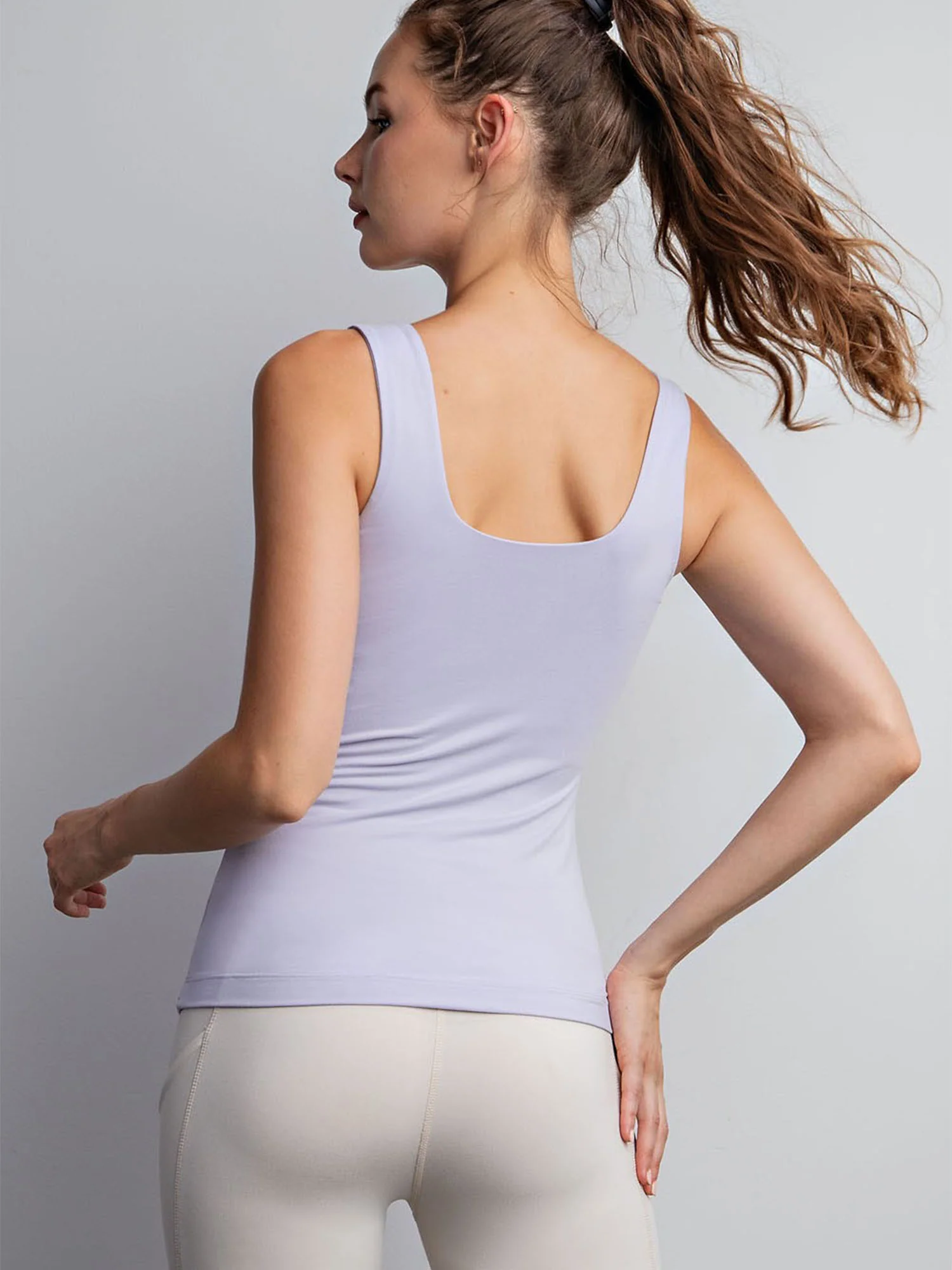 Sleeveless Buttersoft Square Neck Tank Top - Image 20