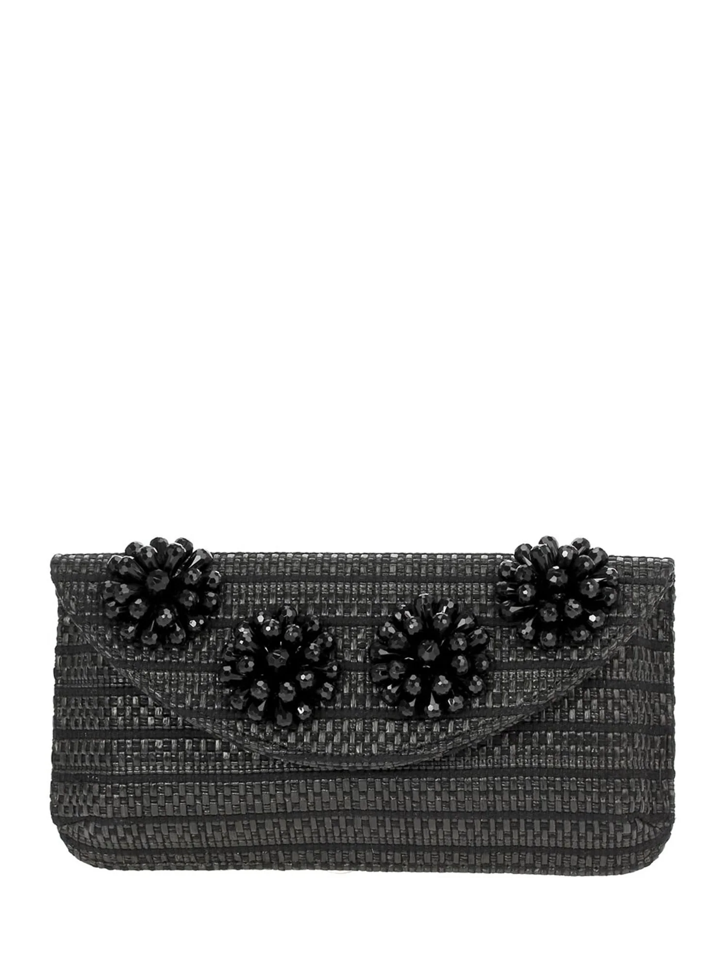 Raffia Rosette Clutch