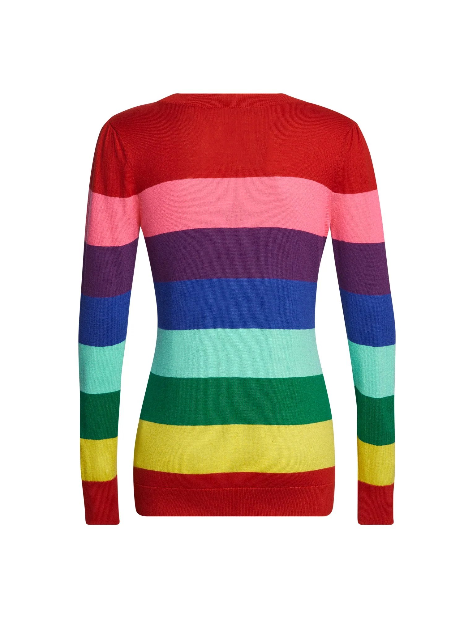 Rainbow-Stripe Crewneck Sweater - Image 5