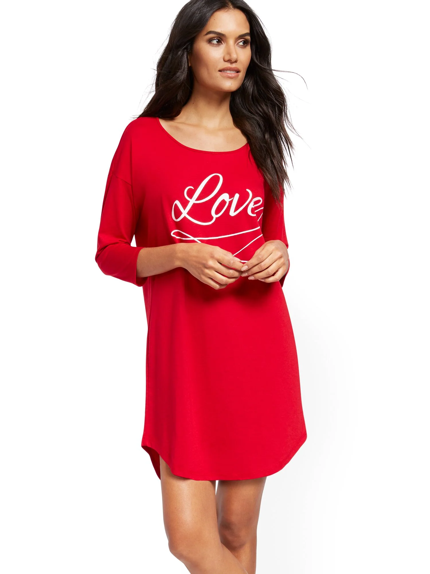 Red 'Love' Sleep Dress - Image 2