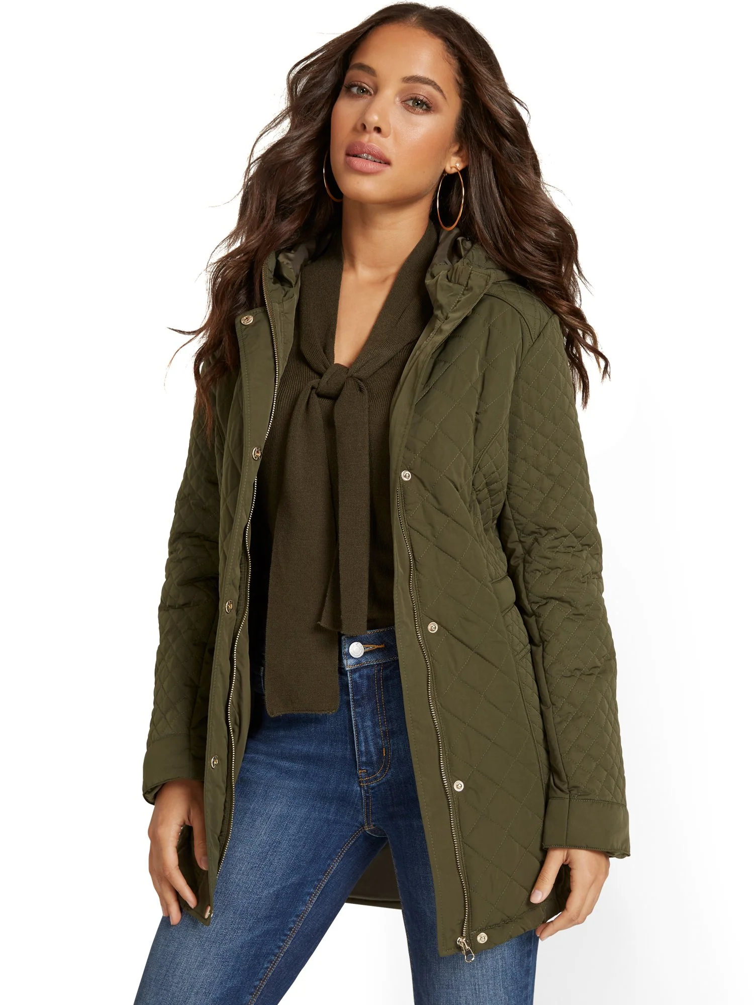 REPREVE® Long Quilted Coat - Image 6