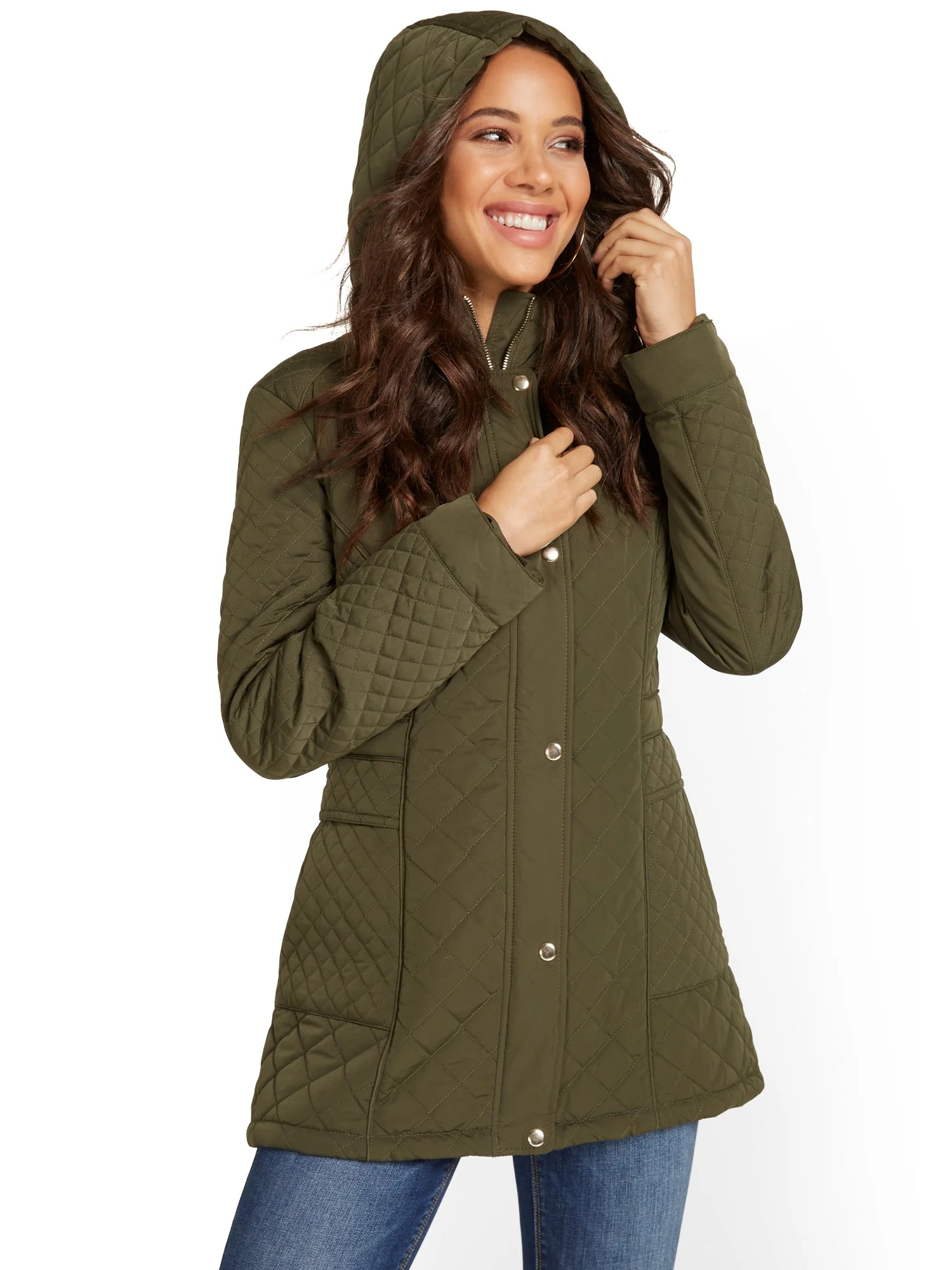 REPREVE® Long Quilted Coat - Image 8