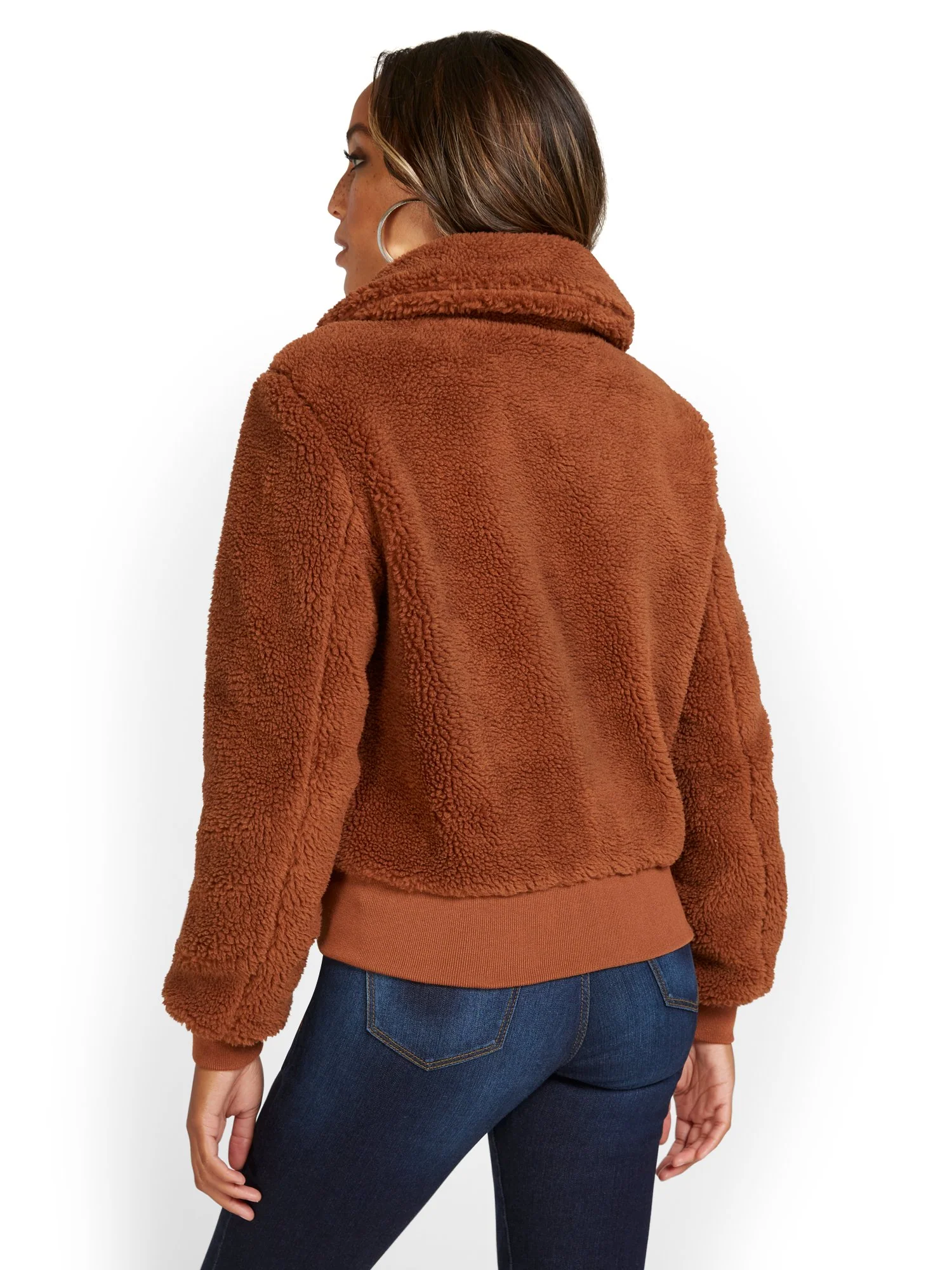 Reversible Teddy Bomber Jacket - Image 18