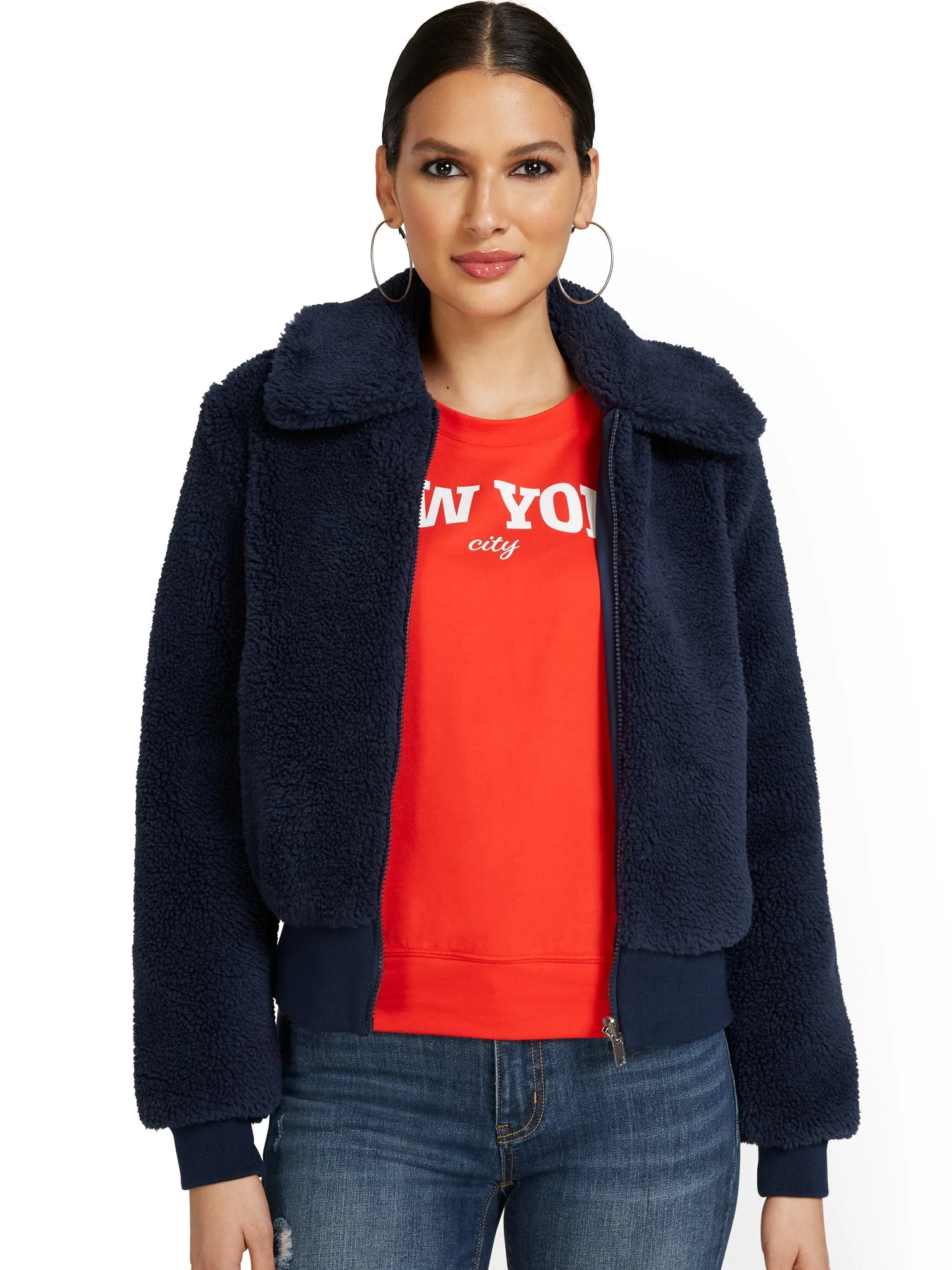 Reversible Teddy Bomber Jacket - Image 2