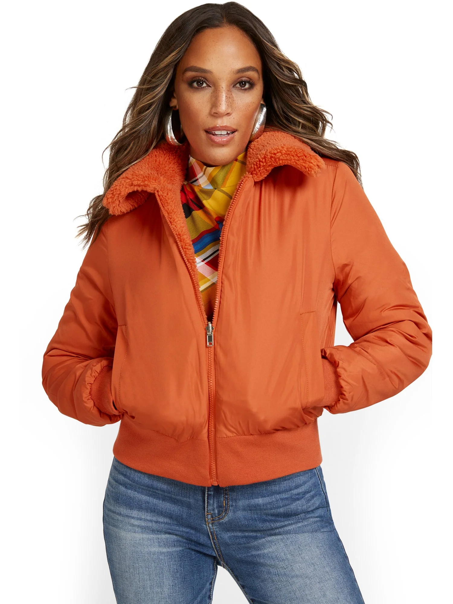 Reversible Teddy Bomber Jacket - Image 23