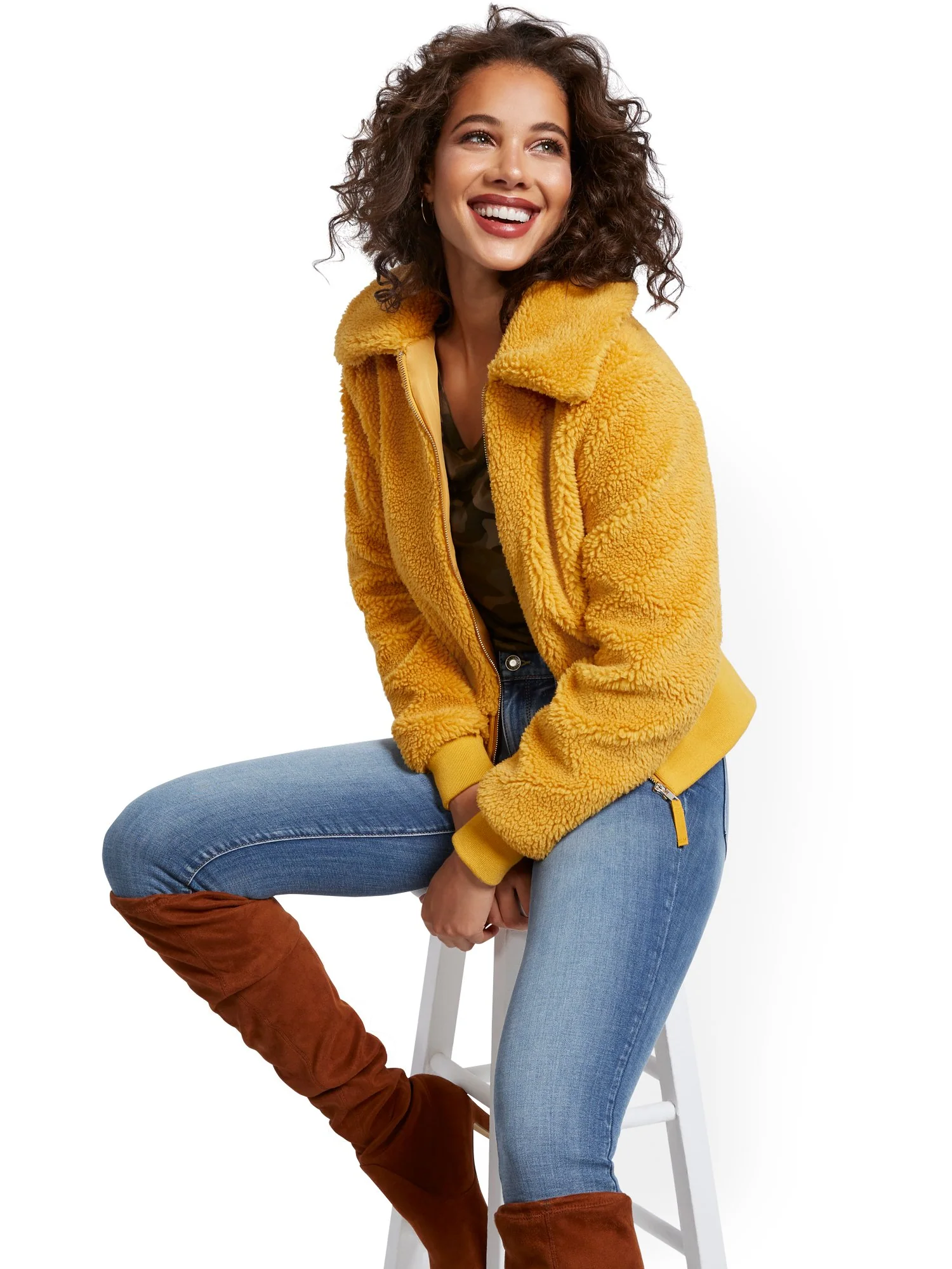 Reversible Teddy Bomber Jacket - Image 24