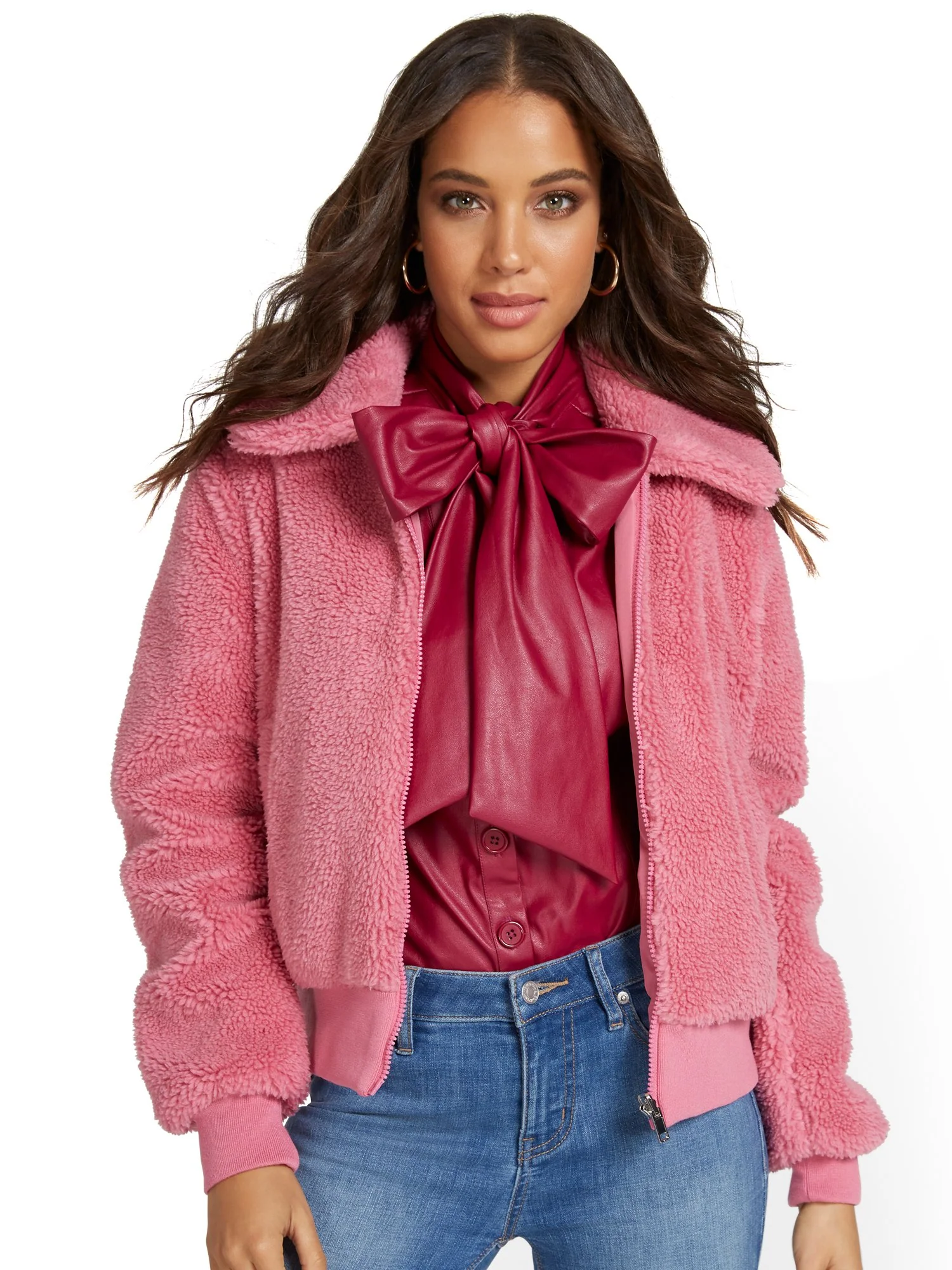 Reversible Teddy Bomber Jacket - Image 5