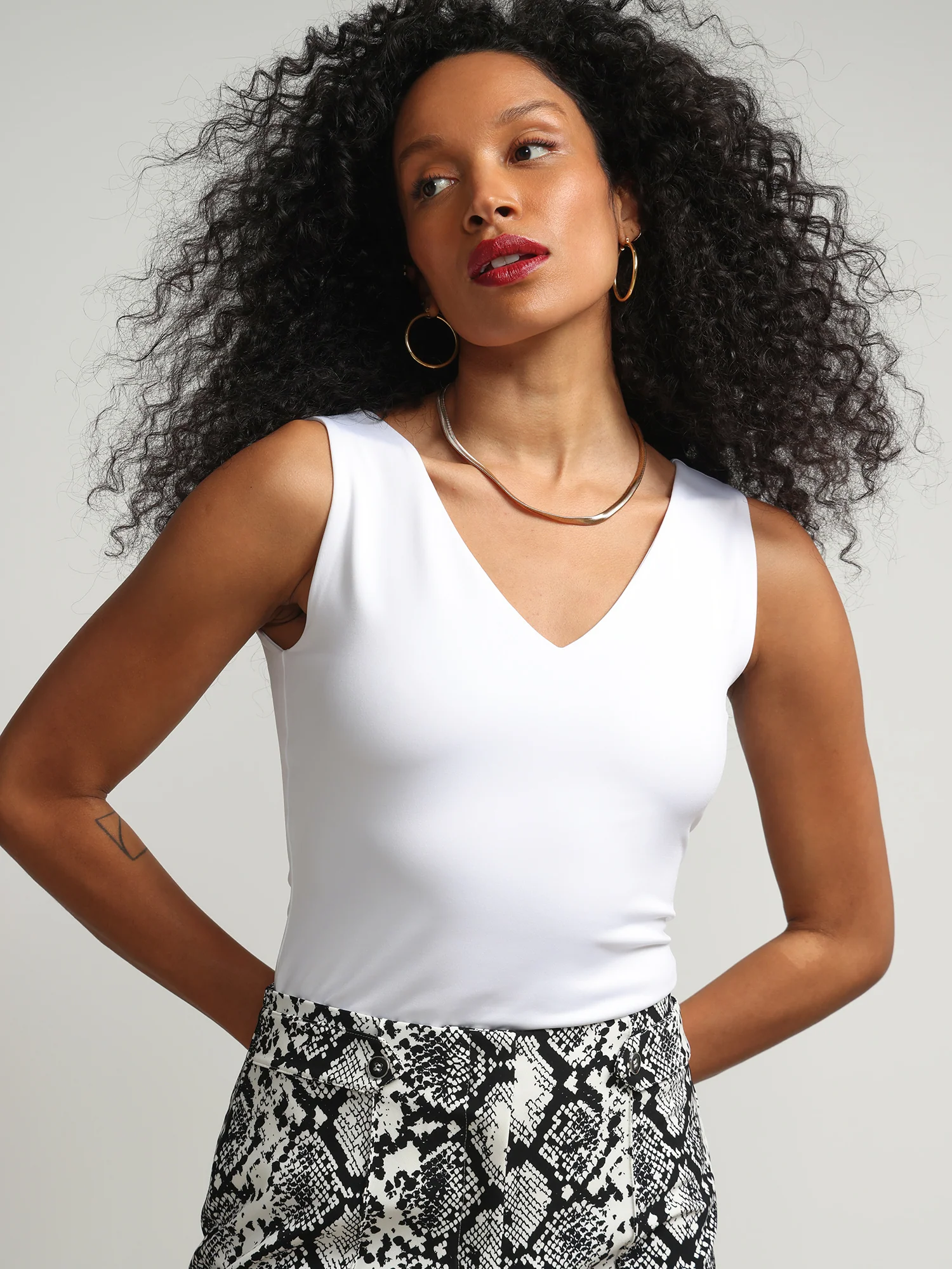 Reversible V-Neck Bodysuit - Contour Knits - Image 6