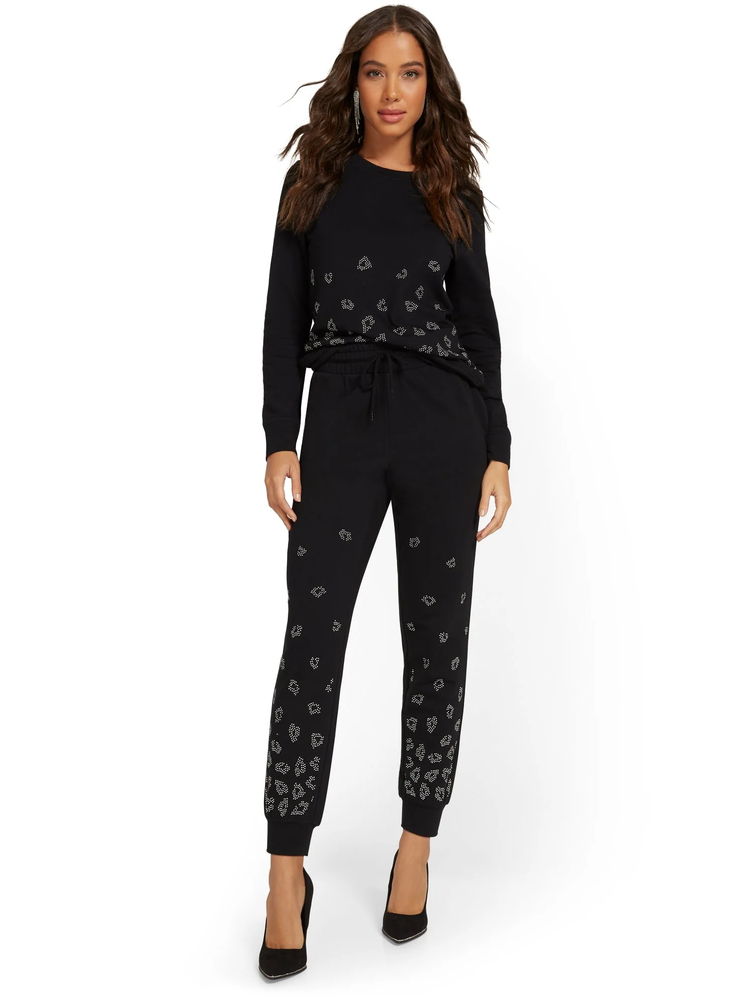 Rhinestone Leopard-Pattern Jogger Pant - Image 4