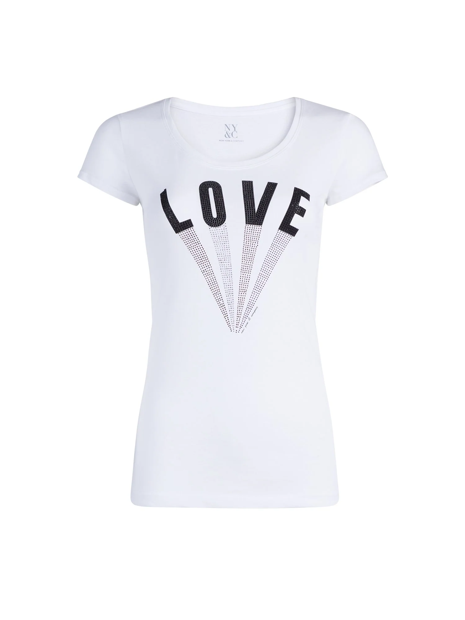 Rhinestone 'Love' Graphic Tee - Image 2
