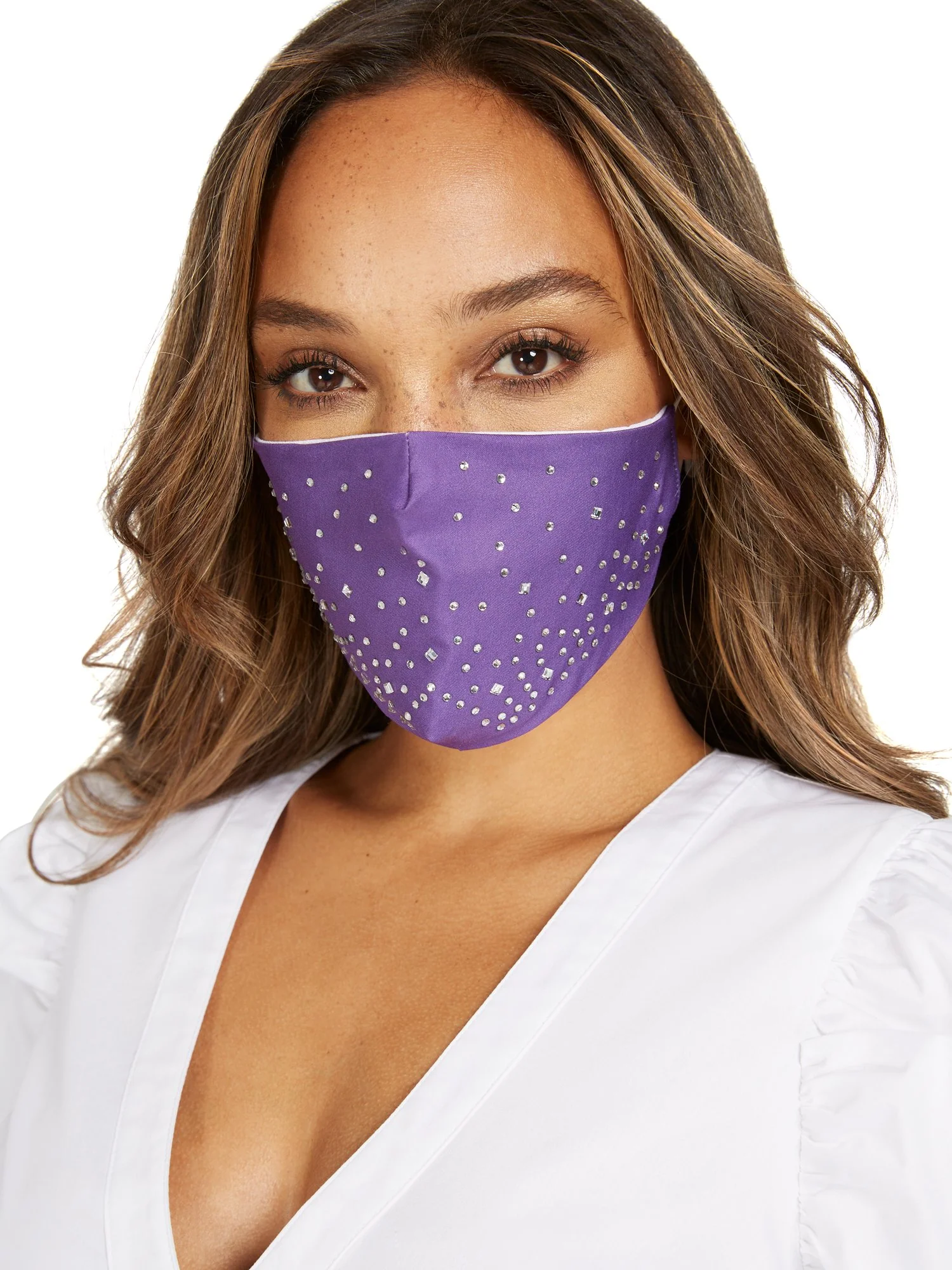 Rhinestone Studded Face Mask - Image 6