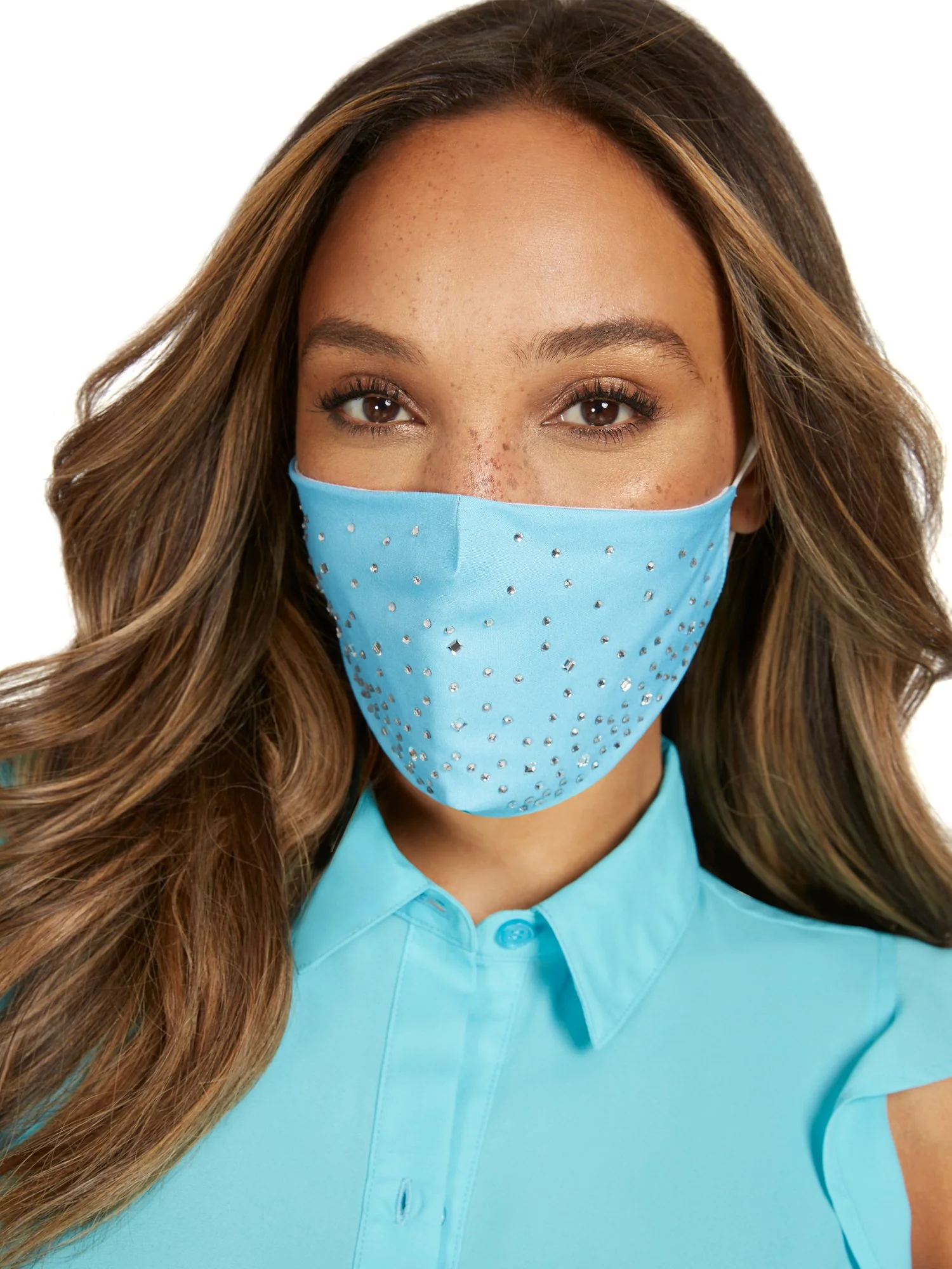 Rhinestone Studded Face Mask - Image 9