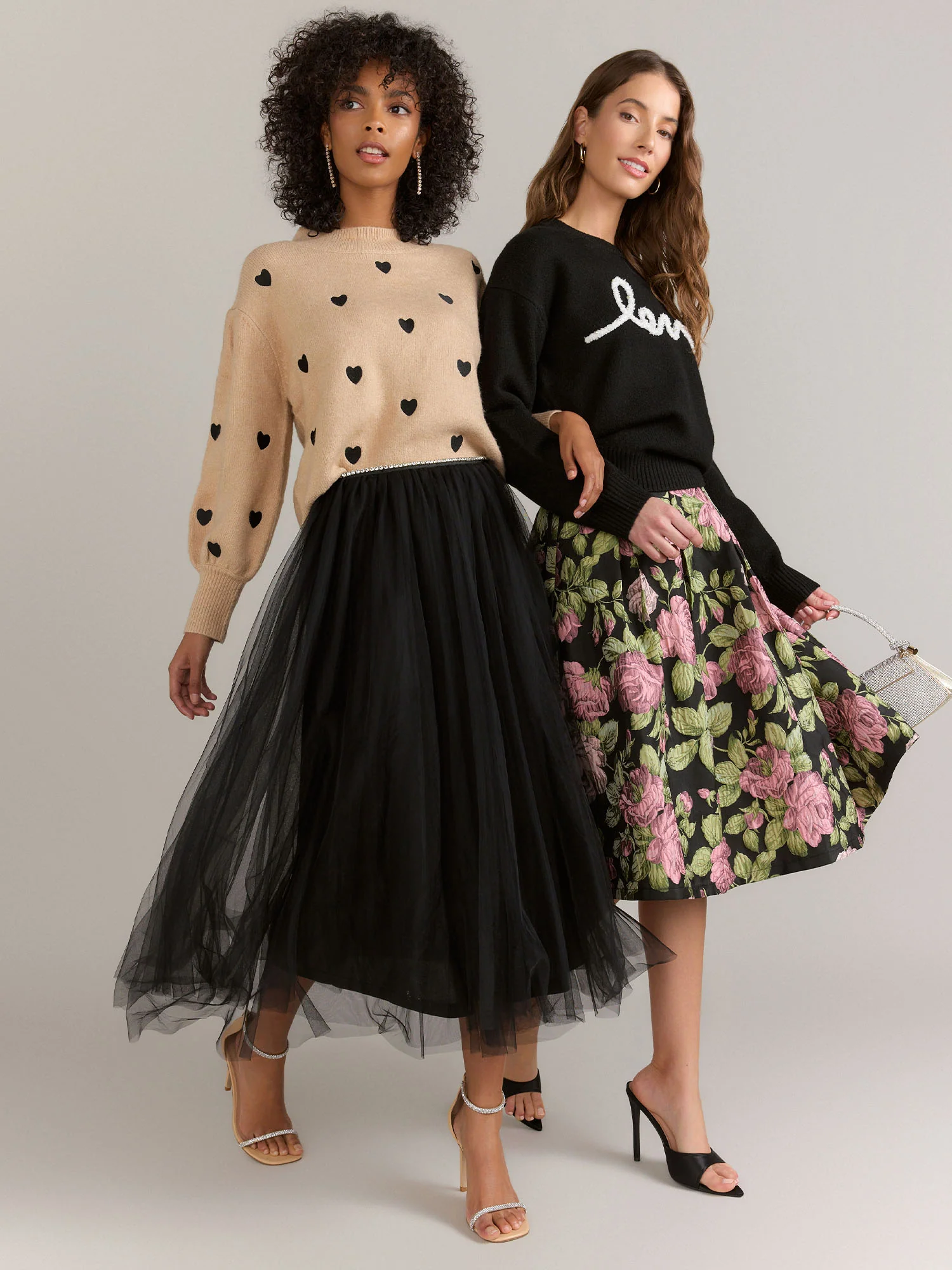 Vine Tree Rhinestone Trim Tulle Midi Skirt - Brands We Love - Image 3