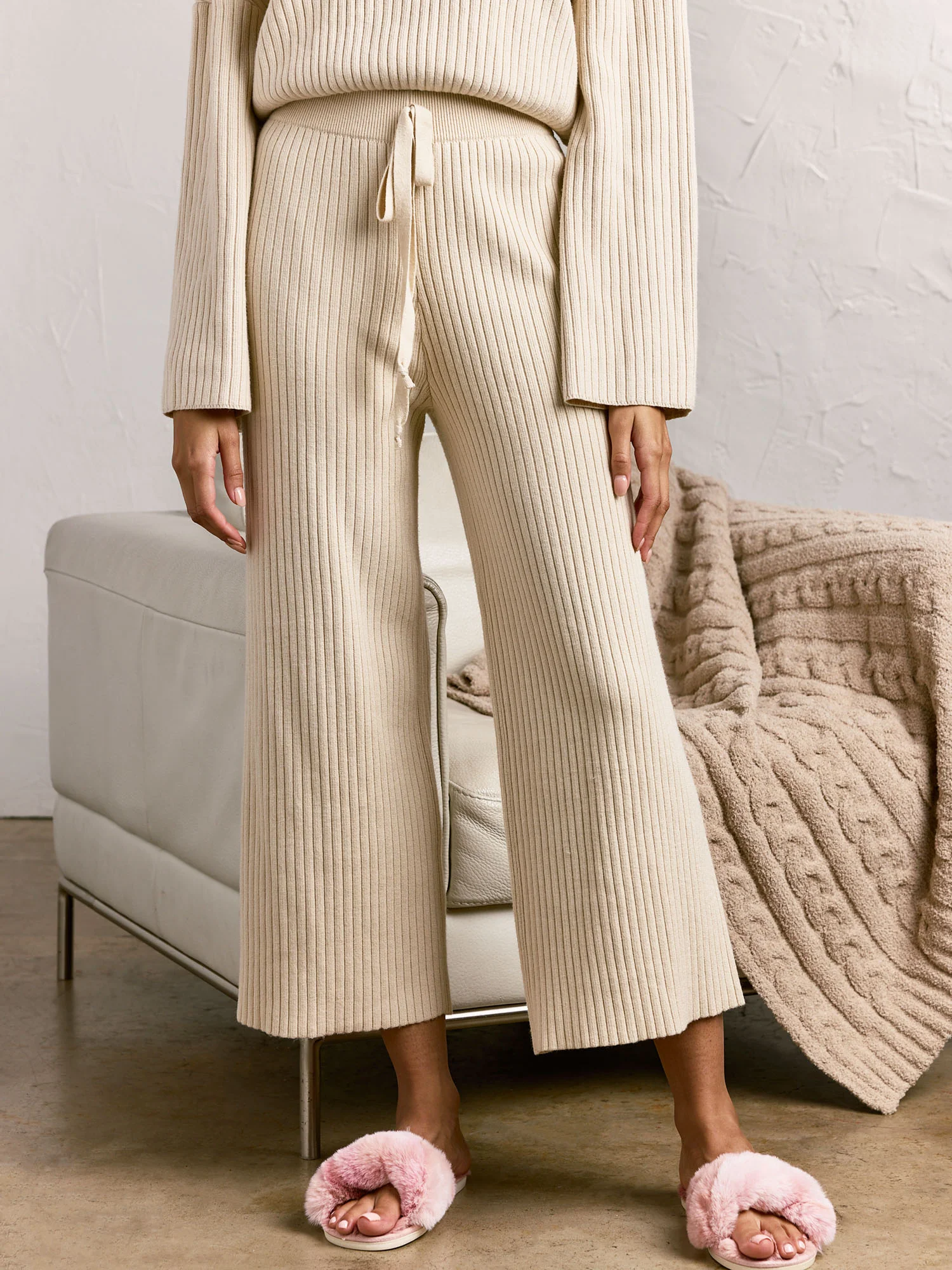 Lumiere Rib Knit Wide Leg Pant - Brands We Love - Image 2