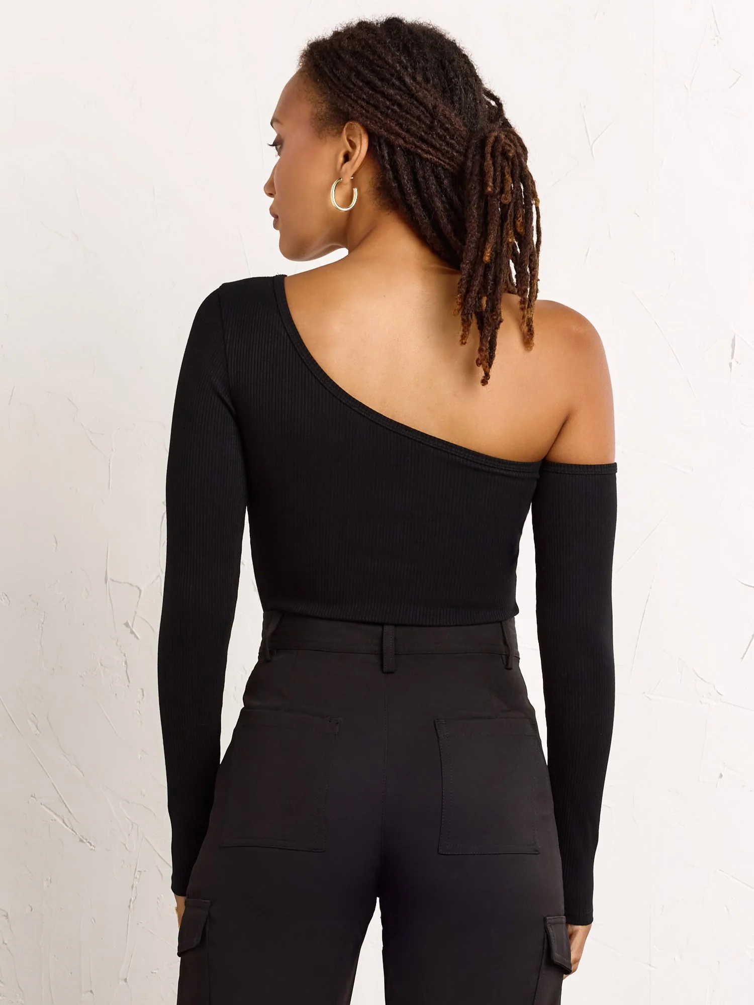 Rib Off-The-Shoulder Bodysuit - Image 4
