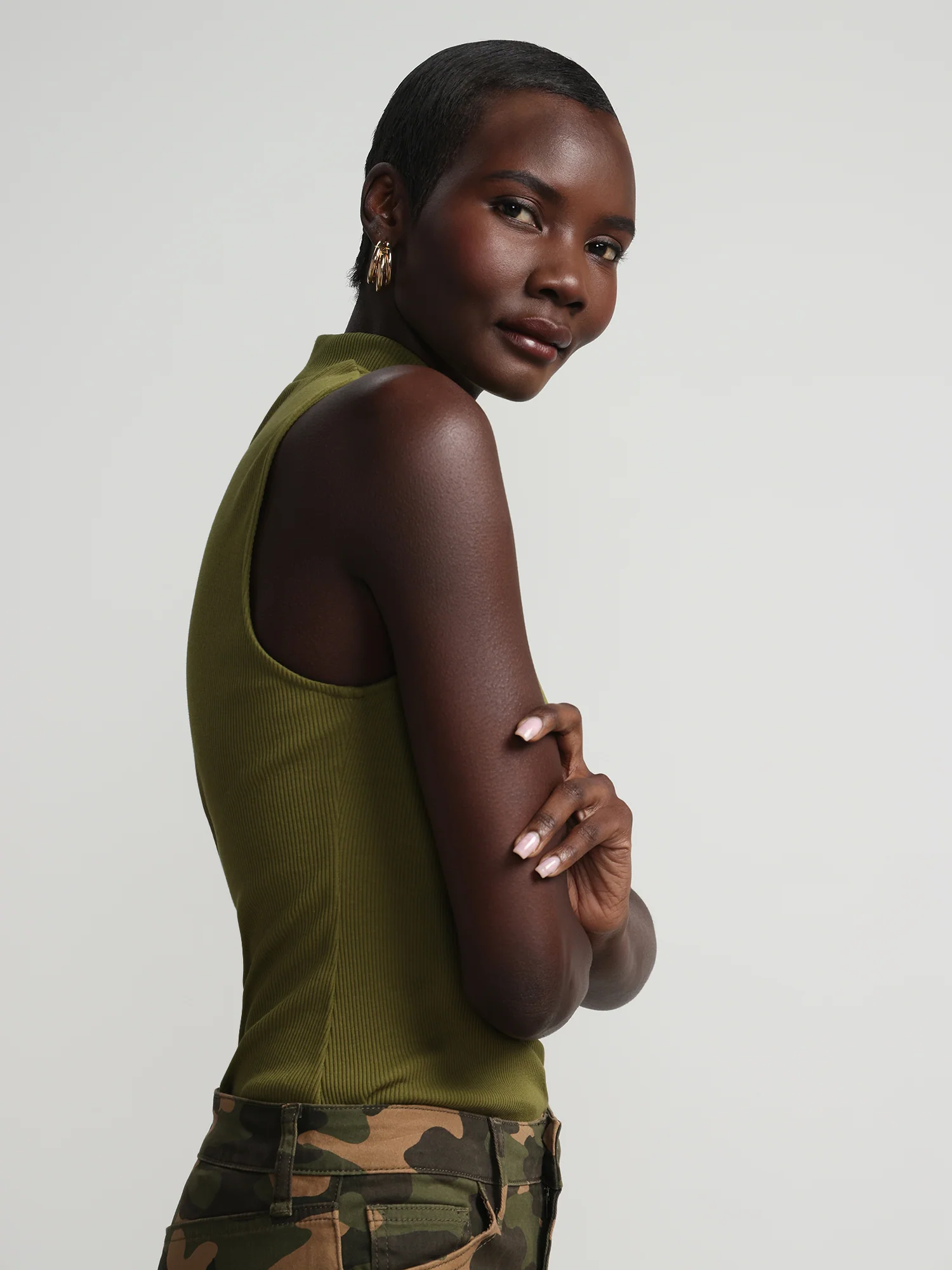 Ribbed Mock-Neck Top - Image 12