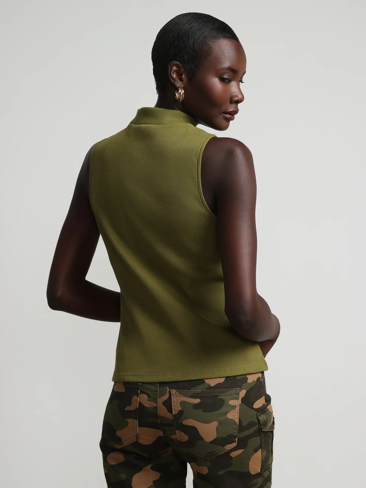 Ribbed Mock-Neck Top - Image 13