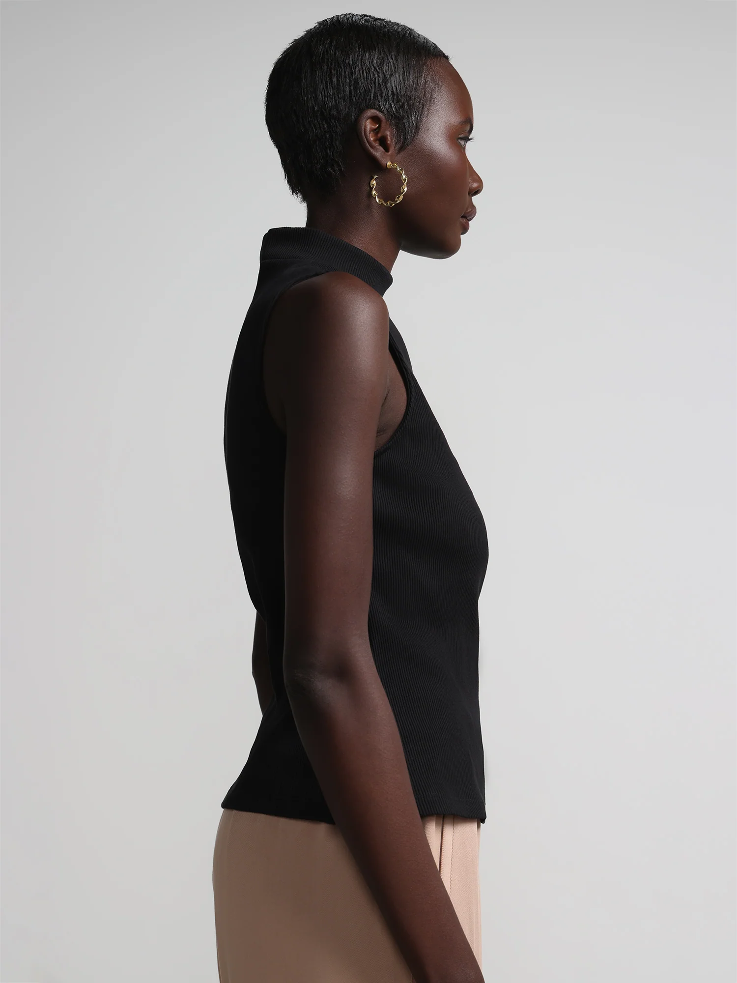 Ribbed Mock-Neck Top - Image 2