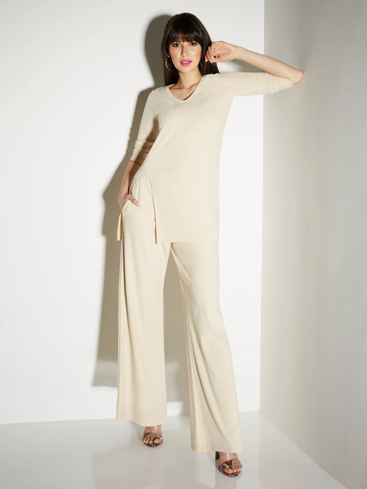 Ribbed Wide-Leg Pant - Everyday Collection - Image 7