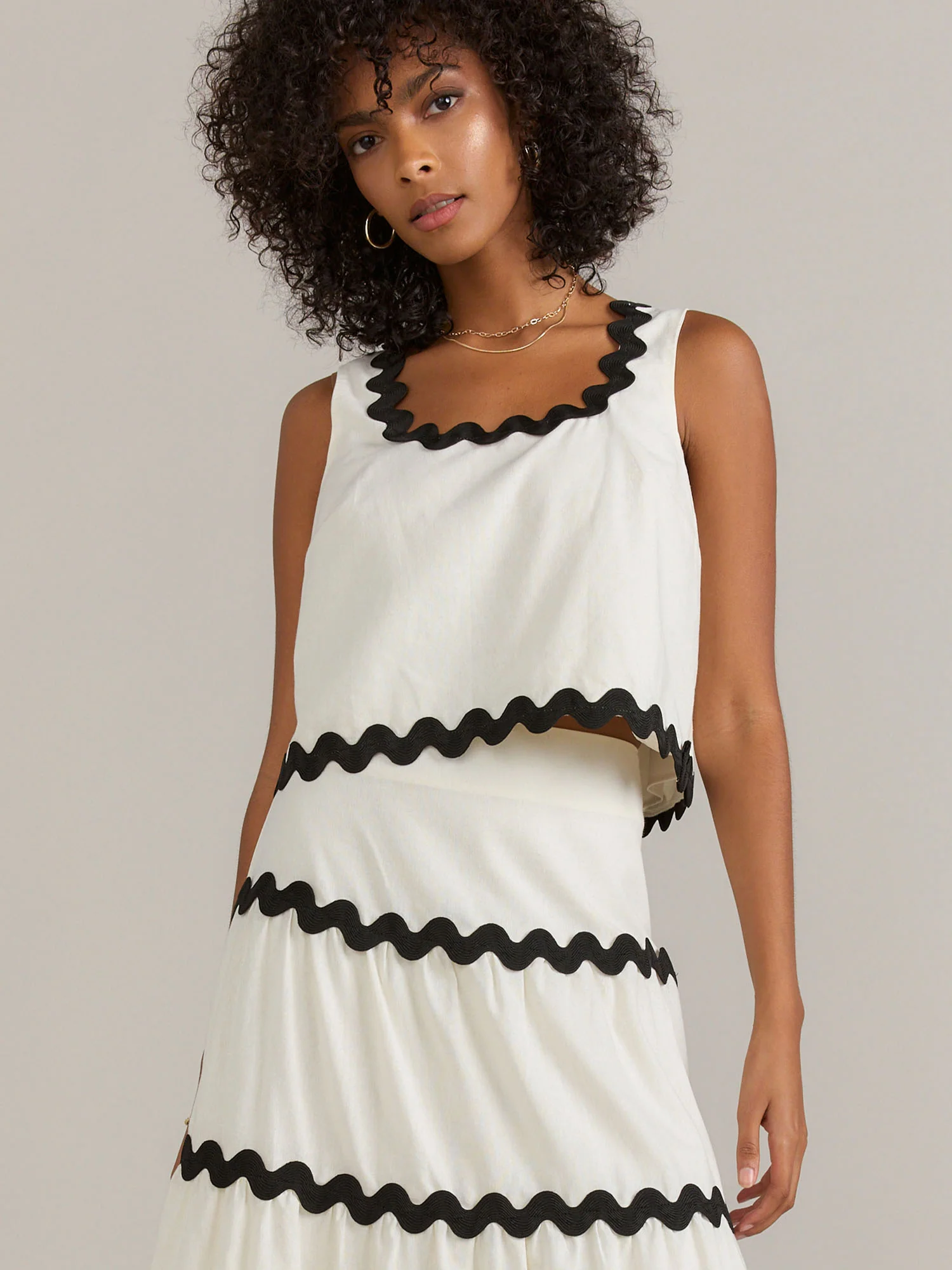 Lena Rik Rak Trim Skirt - Brands We Love - Image 2