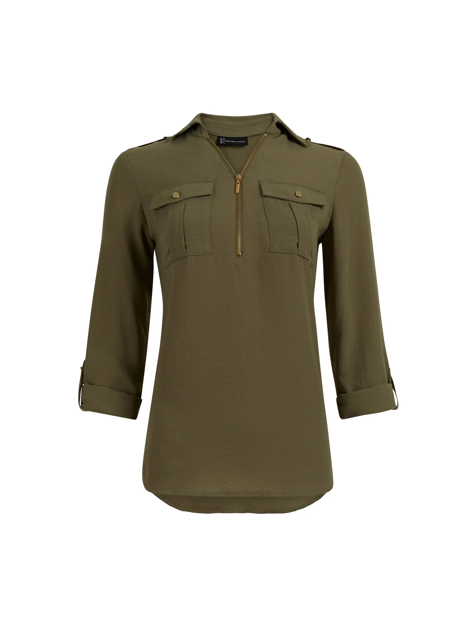 Roll-Tab Utility Zipper Shirt - Image 11