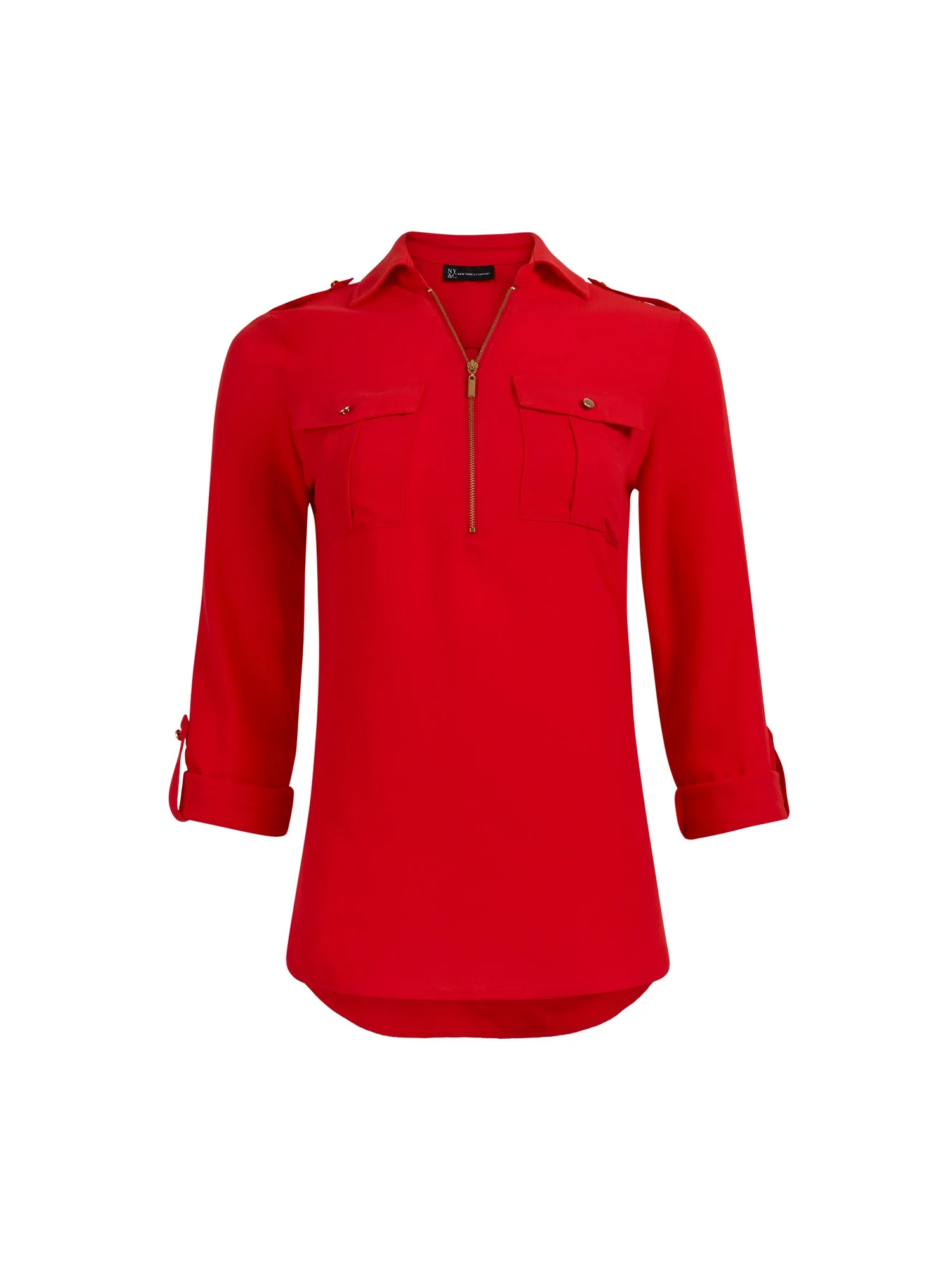 Roll-Tab Utility Zipper Shirt - Image 8