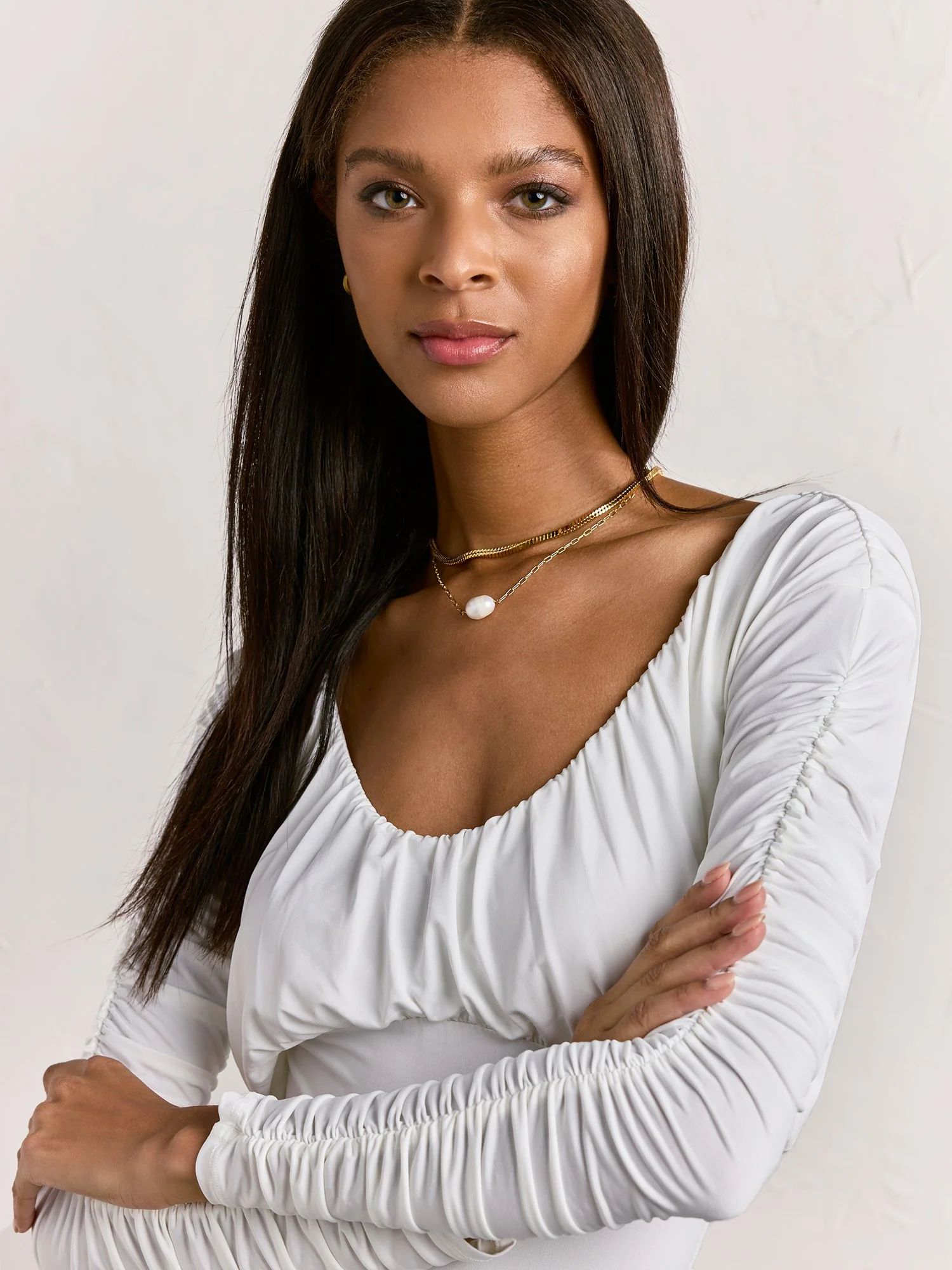 Ruched Long-Sleeve Bodysuit - Image 8