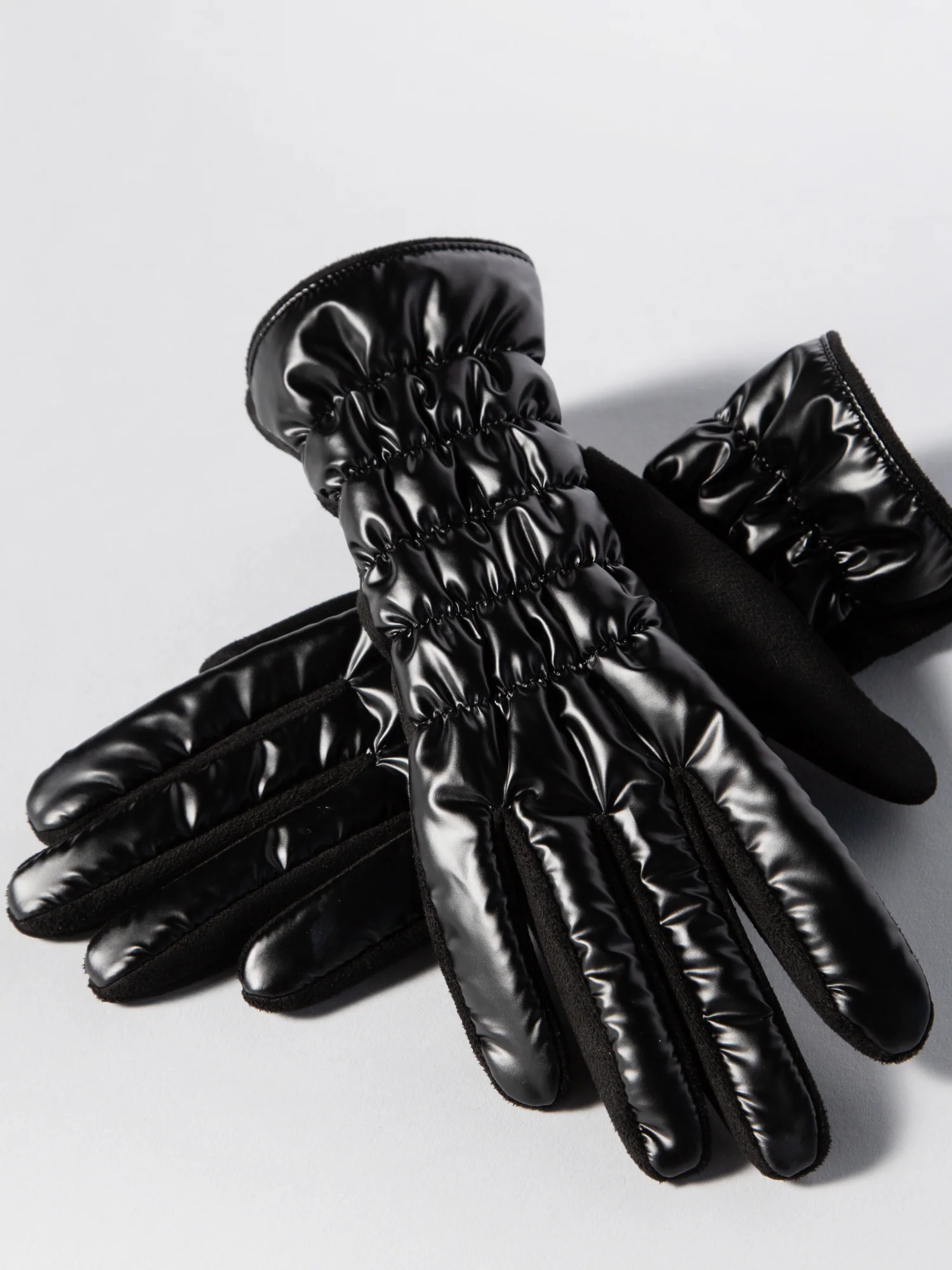 Jacob Ash Holdings Ruched Shine Puffer Smart Touch Gloves - Brands We Love - Image 4