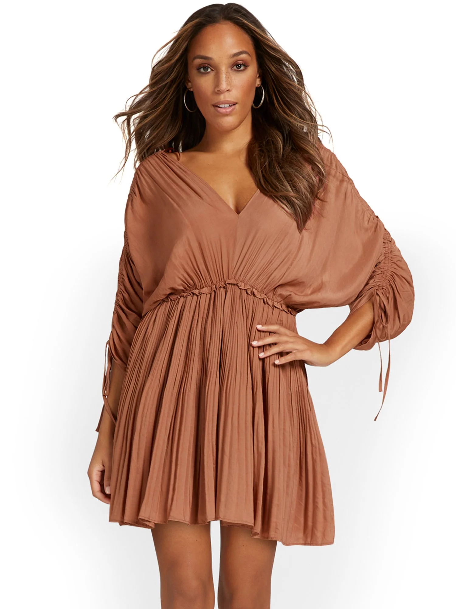 Mustard Seed Ruched Tie-Sleeve Dress - Brands We Love - Image 4