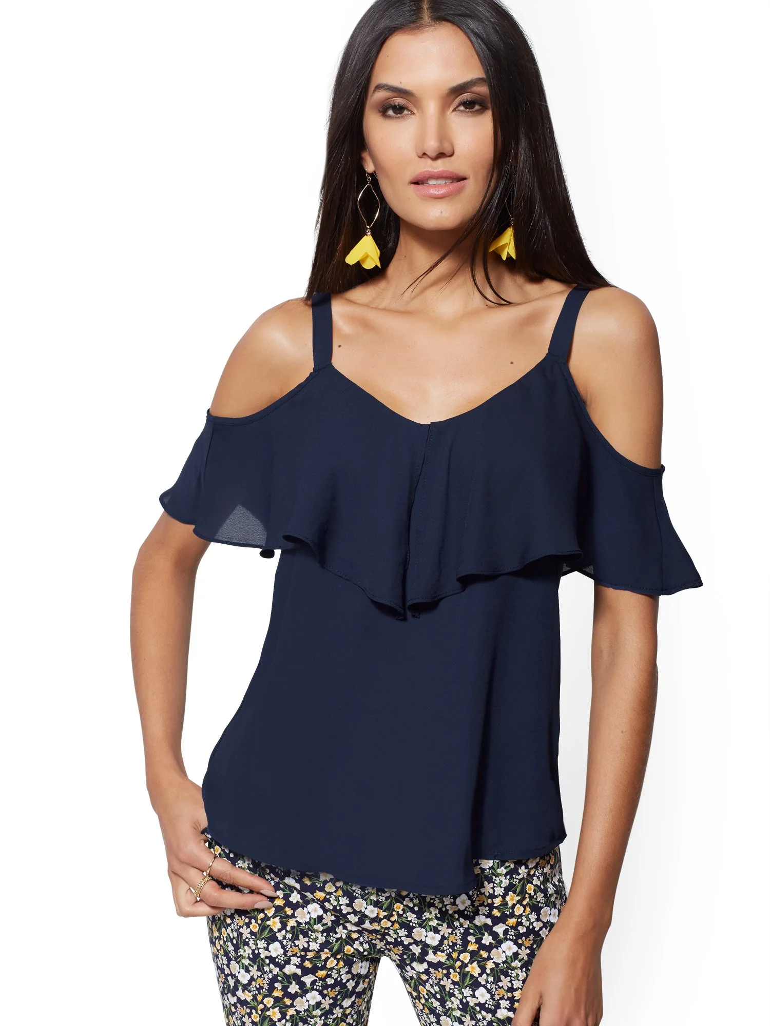 Ruffle Cold-Shoulder Top - Image 18