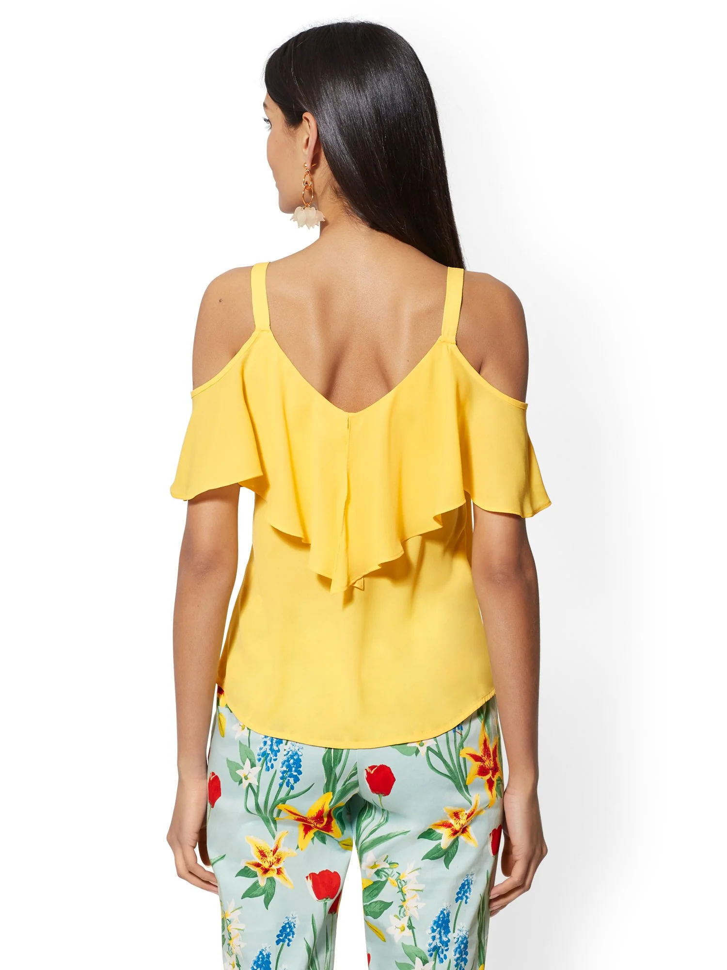 Ruffle Cold-Shoulder Top - Image 27