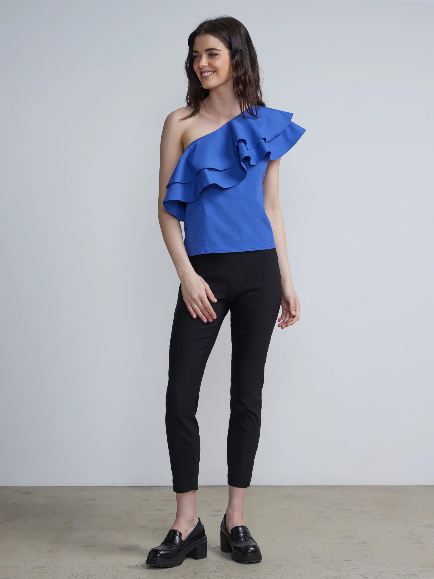 Ruffle Front One Shoulder Top - Image 5