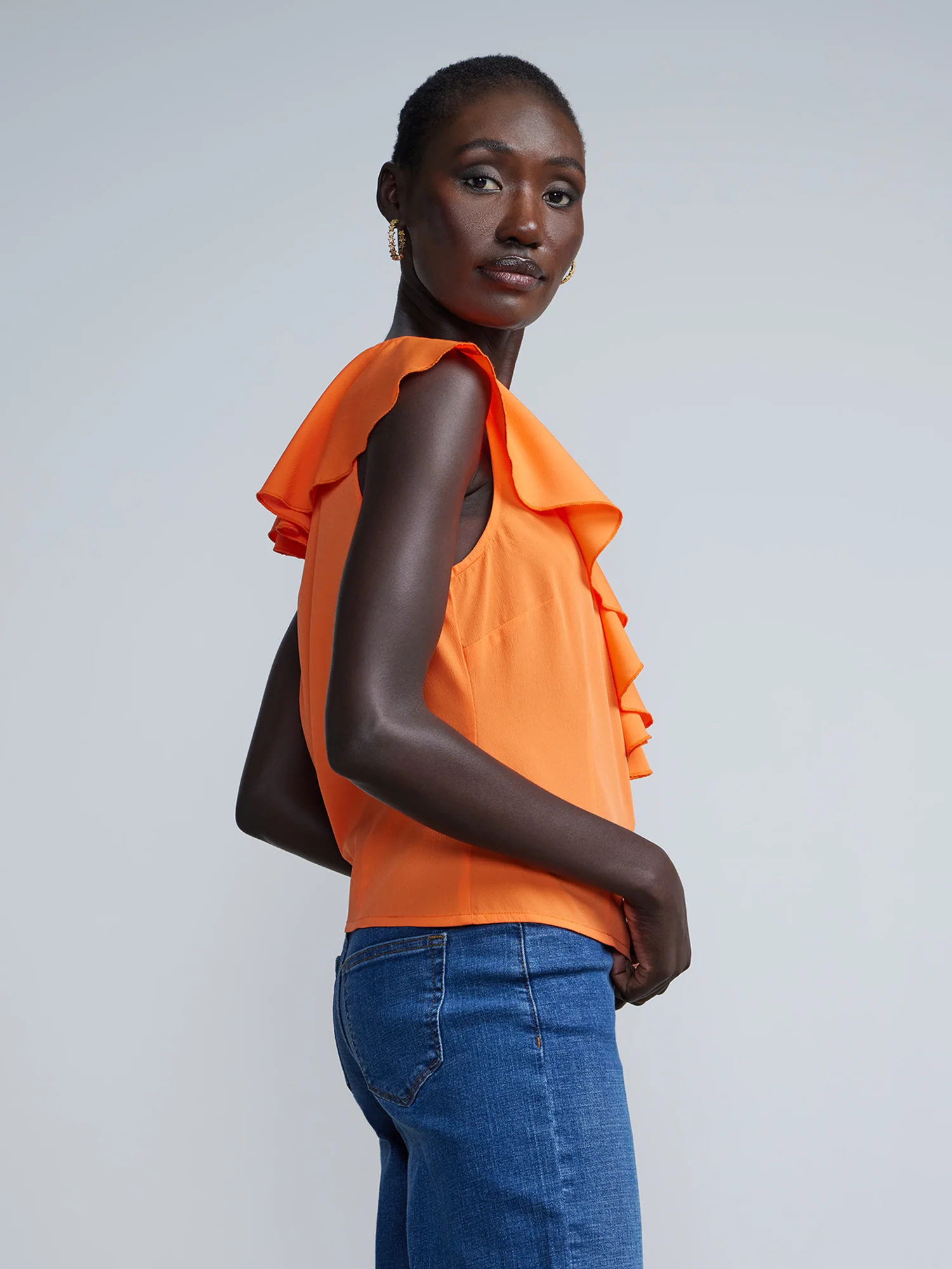 Ruffle-Front Sleeveless Top - Image 2