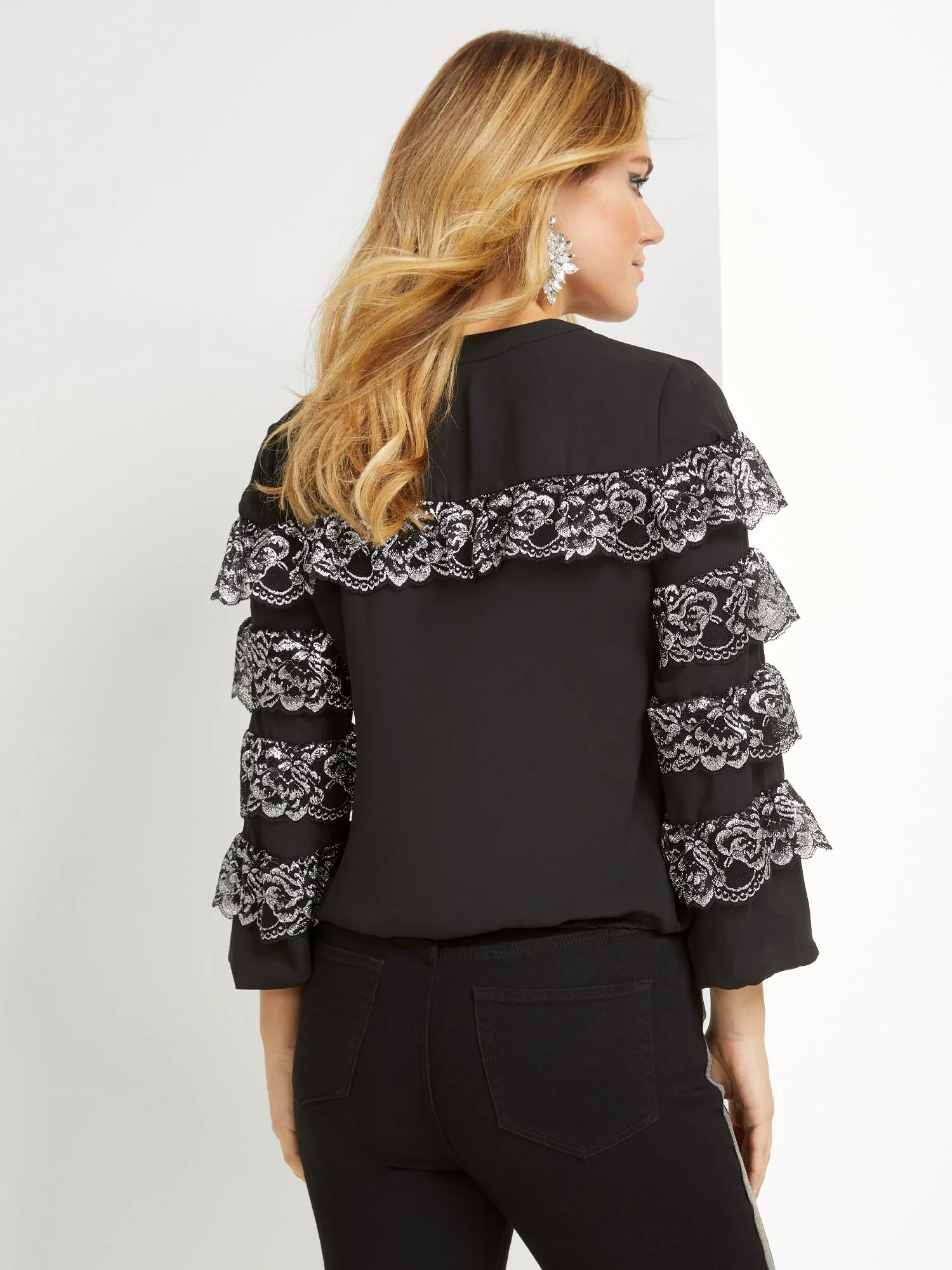 Ruffle Lace Blouse - Image 3