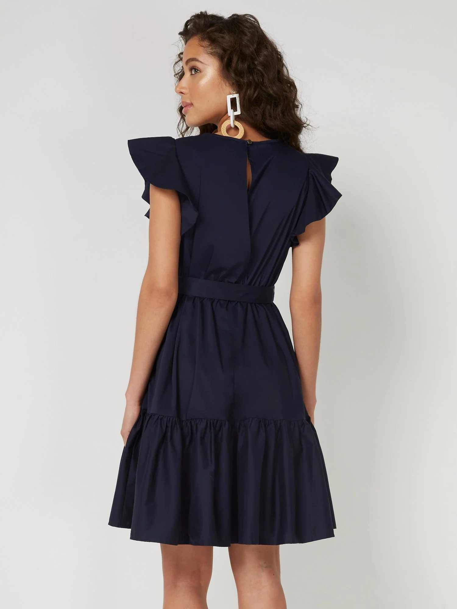 Ruffle Poplin Dress - Image 3