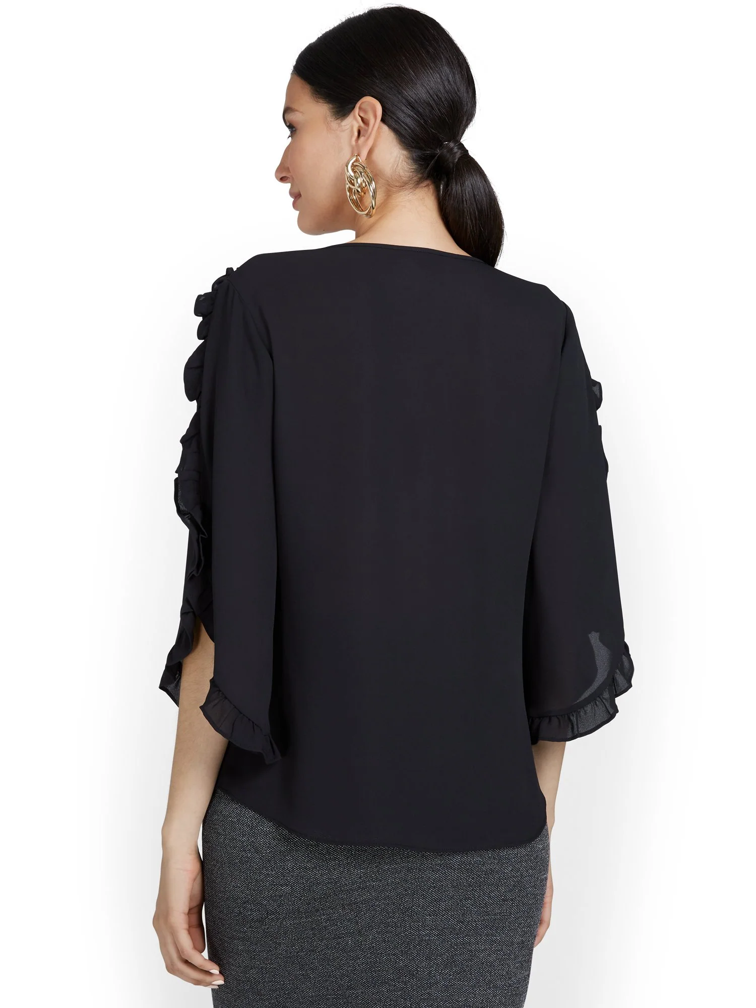 Ruffle-Sleeve Blouse - Image 3