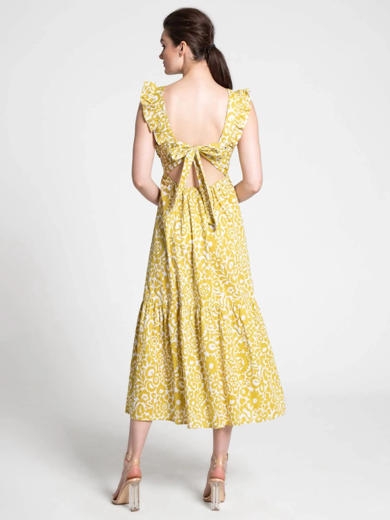 Aakaa Ruffle Sleeve High Waisted Maxi Dress - Brands We Love - Image 3