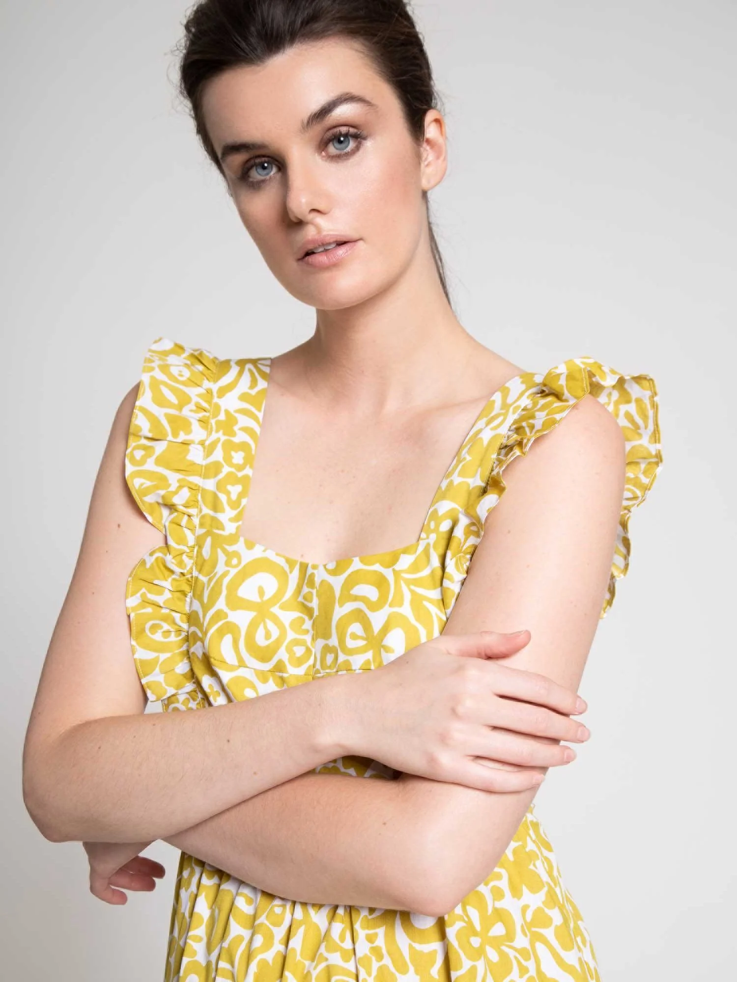 Aakaa Ruffle Sleeve High Waisted Maxi Dress - Brands We Love - Image 4