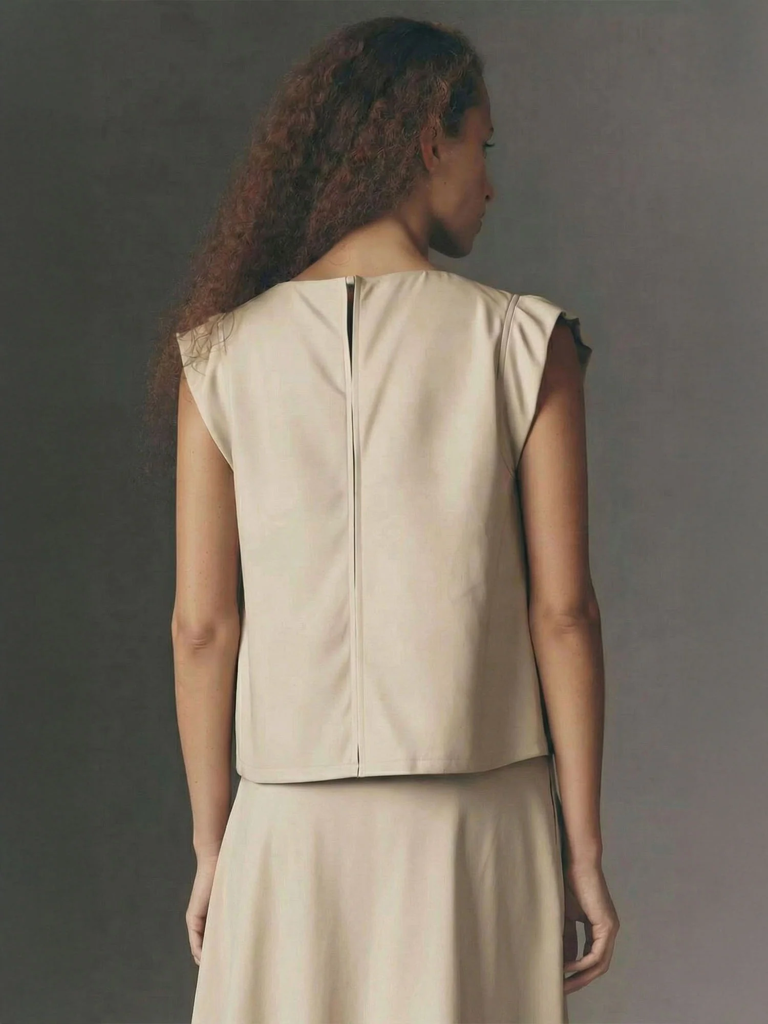 Ruffle Sleeveless Faux Leather Top - Image 13