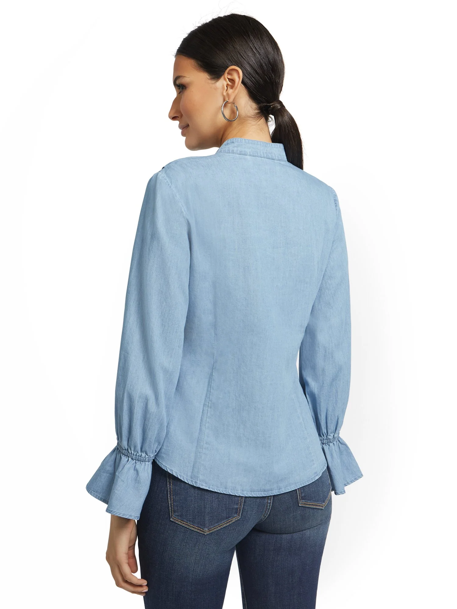 Ruffled Button-Front Shirt - Image 3