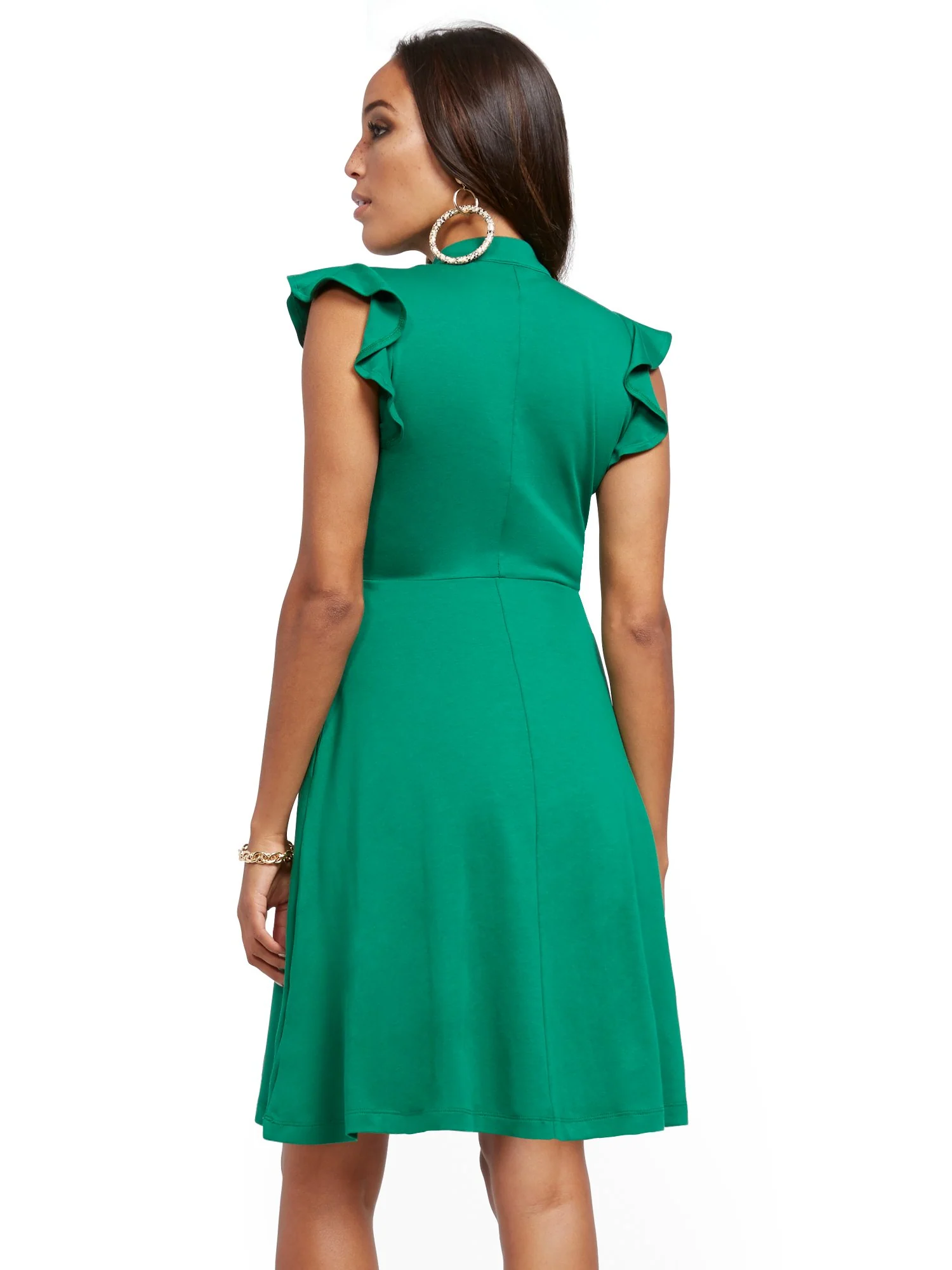 Ruffled Cotton Fit and Flare Dress - Image 15