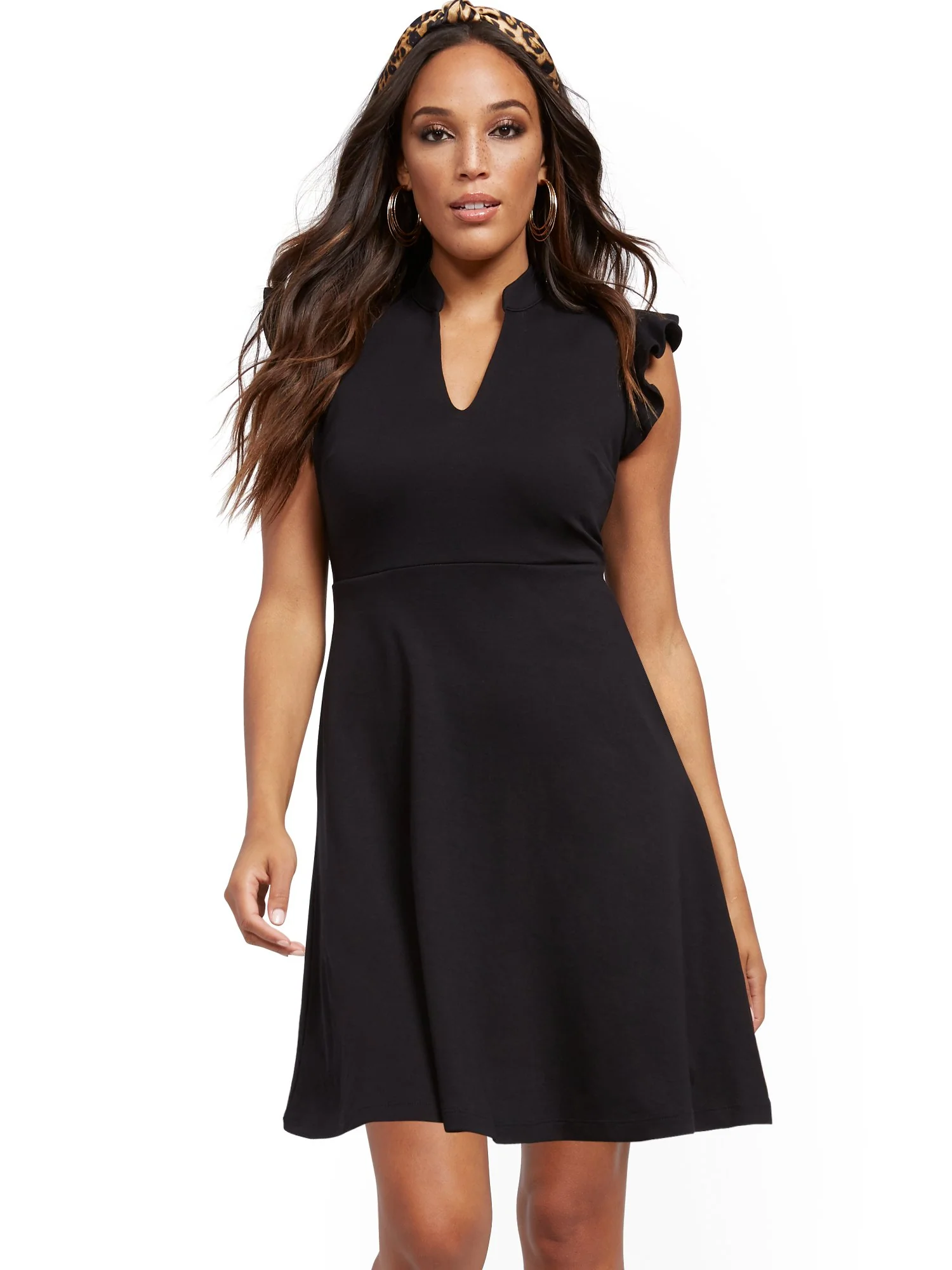 Ruffled Cotton Fit and Flare Dress - Image 2