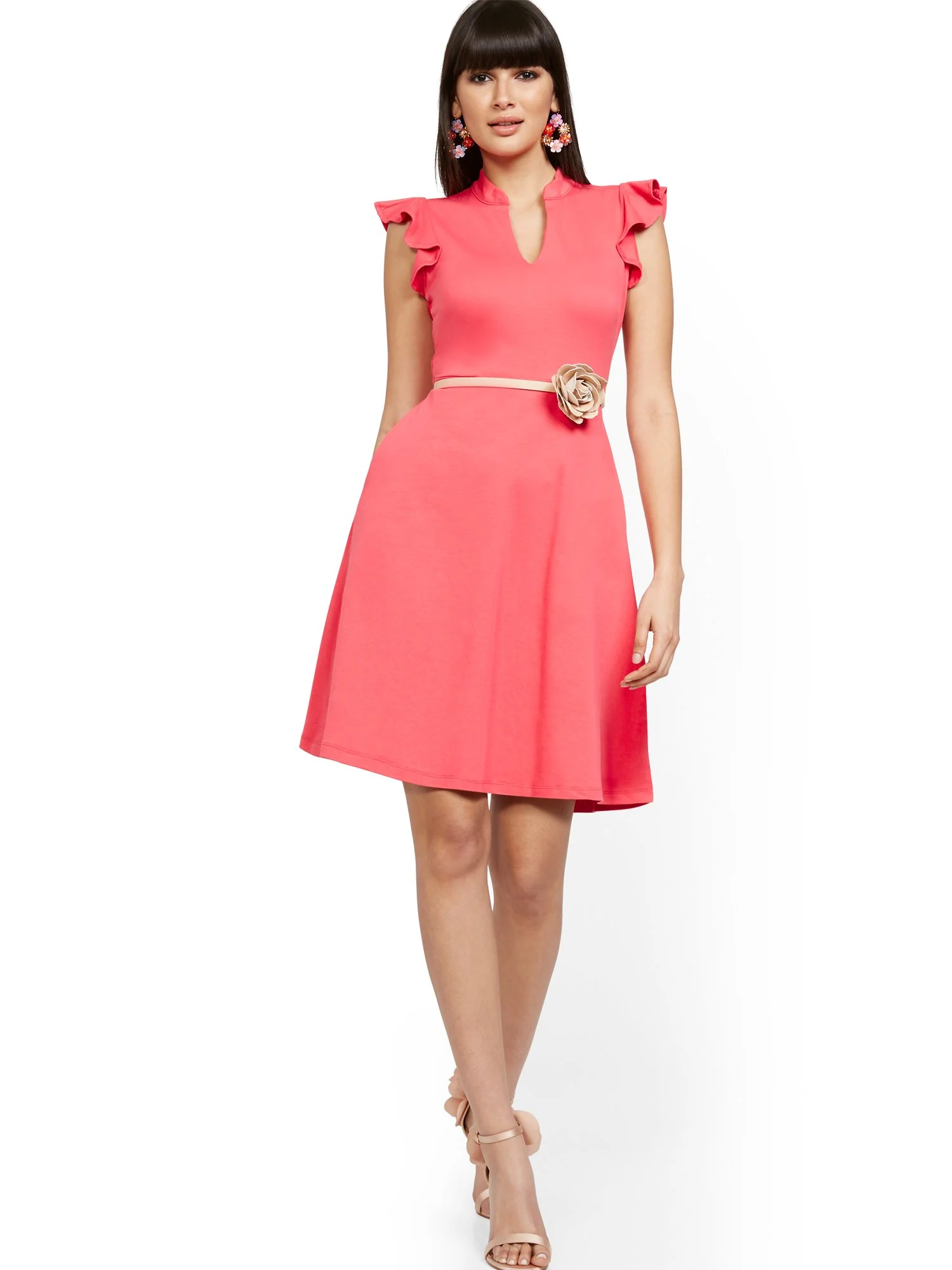 Ruffled Cotton Fit and Flare Dress - Image 28