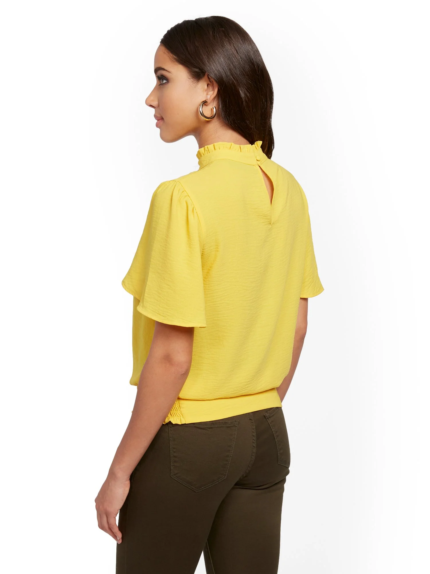 Ruffled Flutter-Sleeve Top - Image 6