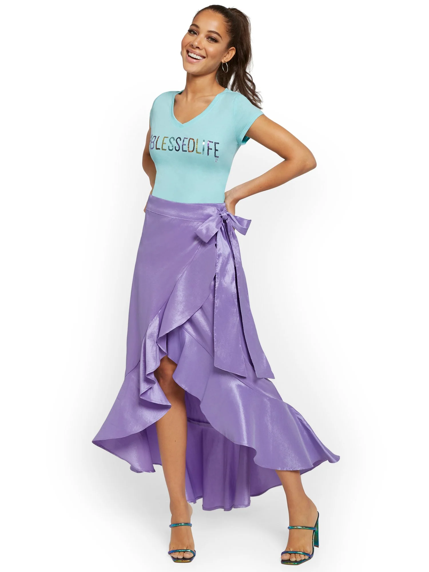 Ruffled Wrap Maxi Skirt - Image 4