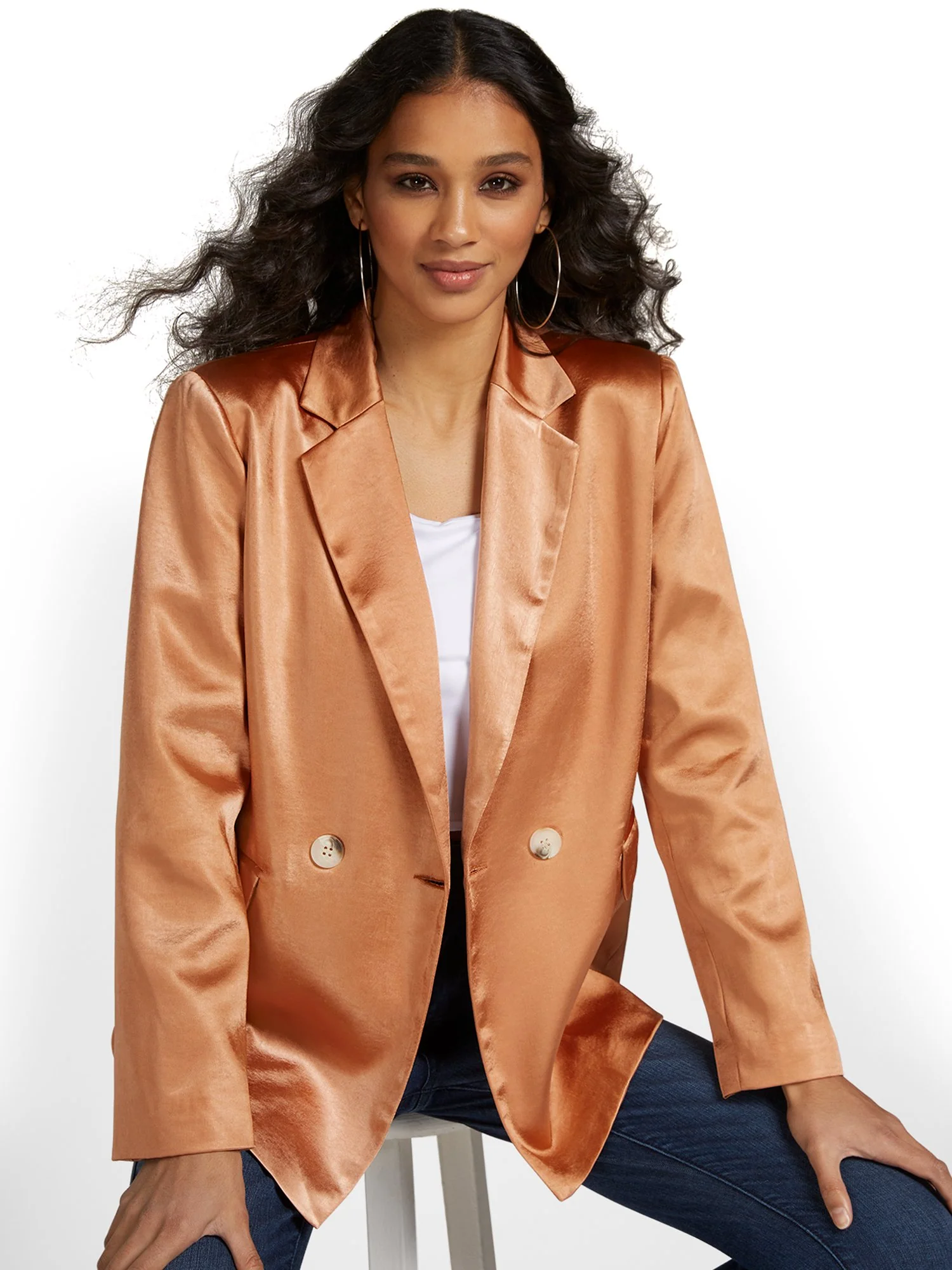 Sans Souci Satin Boyfriend Blazer - Brands We Love - Image 2