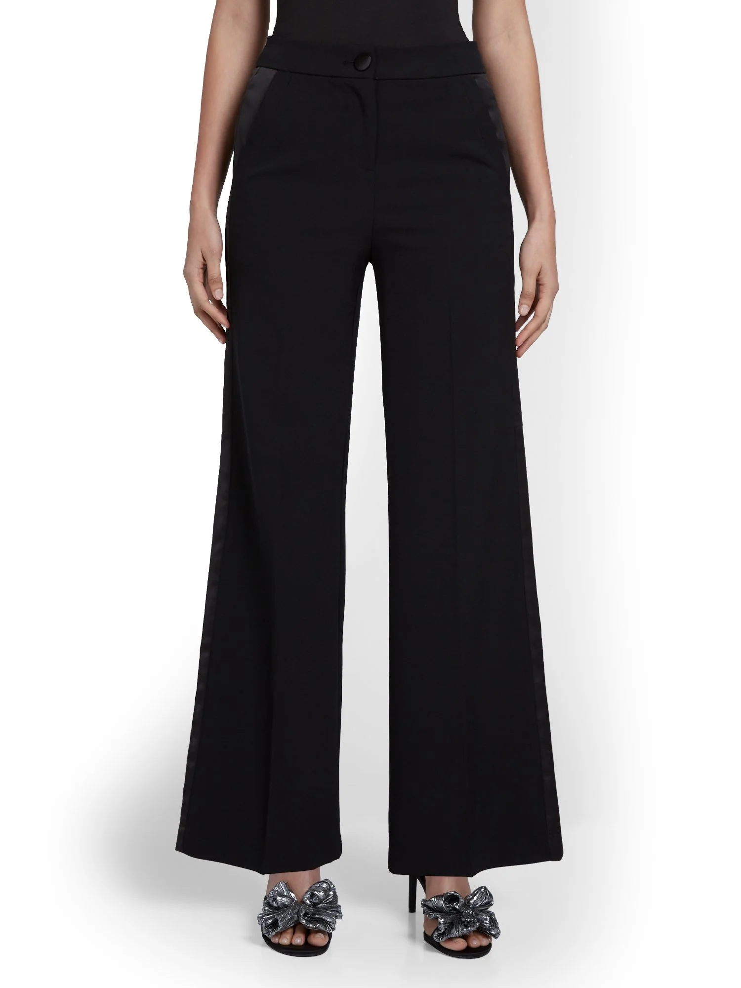 Satin-Trim Wide-Leg Tuxedo Pant - Image 6